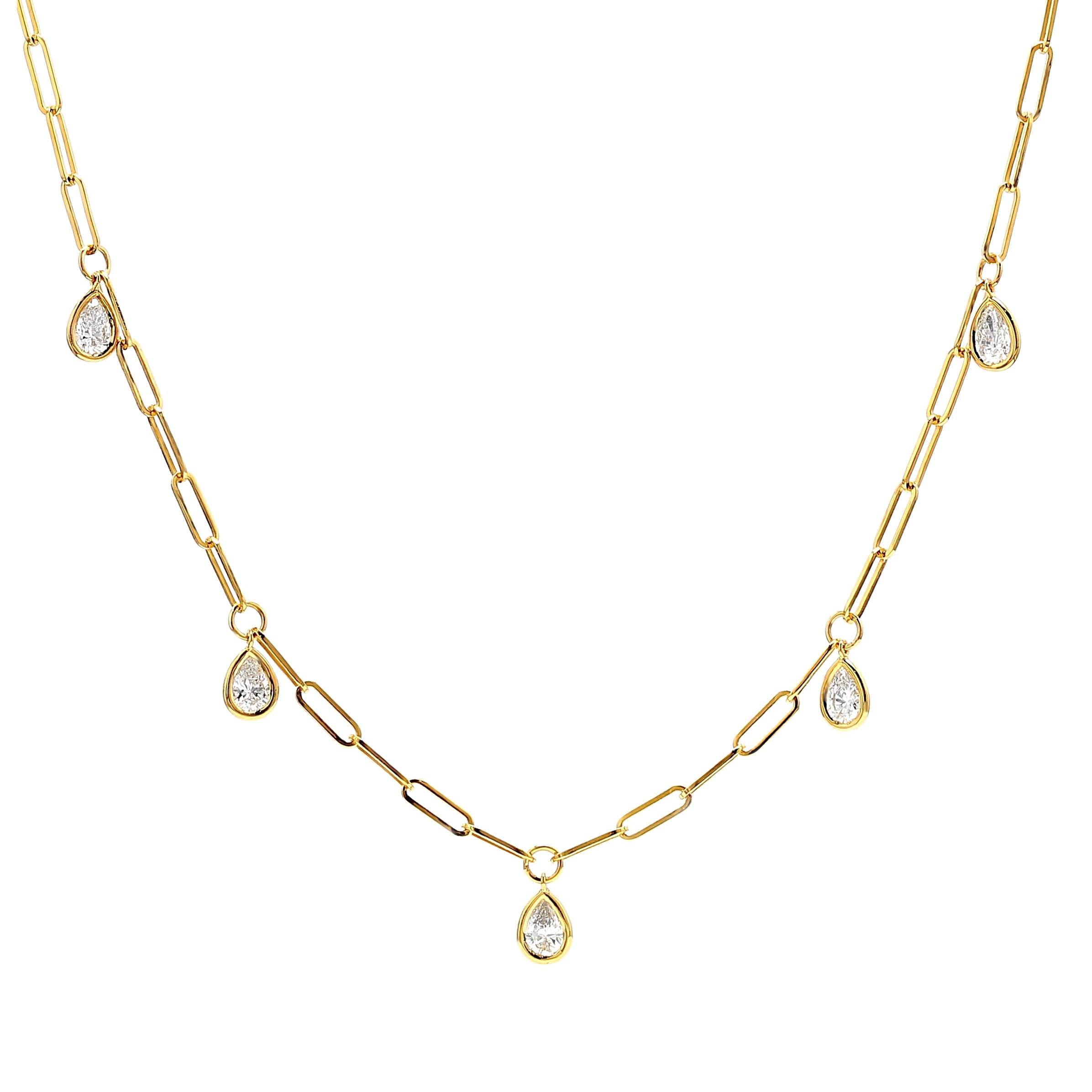 Shimansky - Diamonds By the Yard Drop Necklace crafted in 14K Yellow Gold
