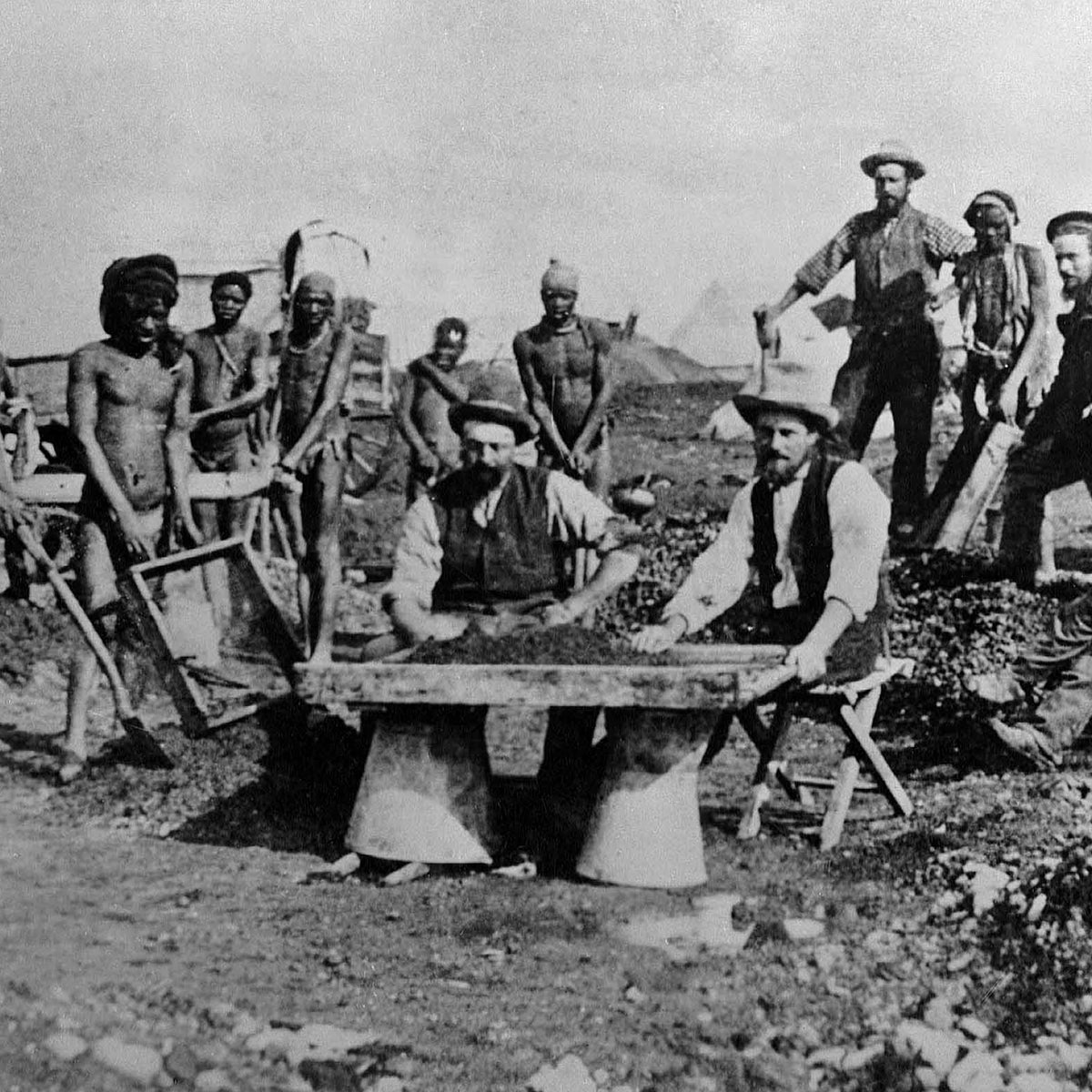 Historical Photograph of Alluvial Mining
