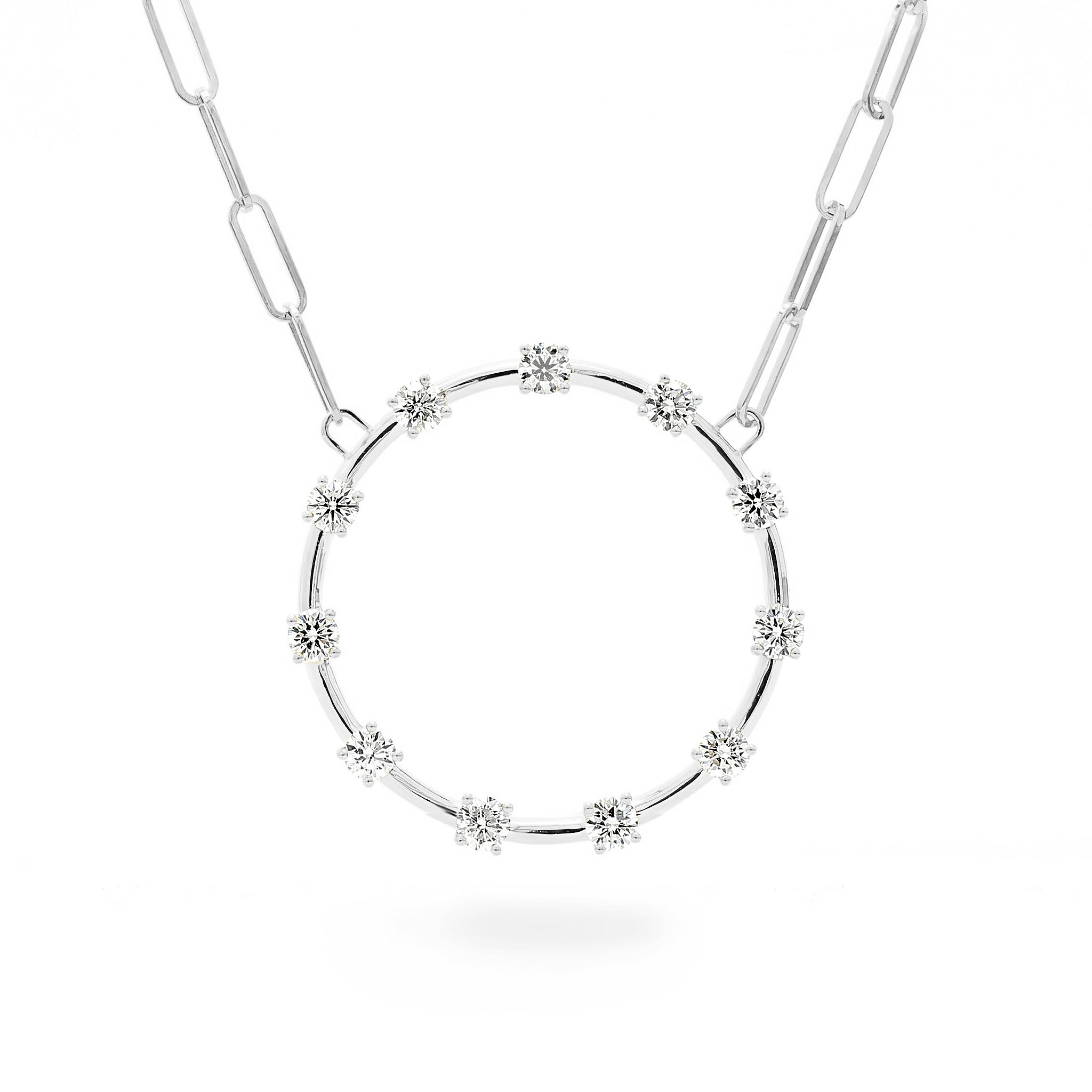 Shimansky - Crescent Diamond Necklace 1.00ct crafted in 14K White Gold