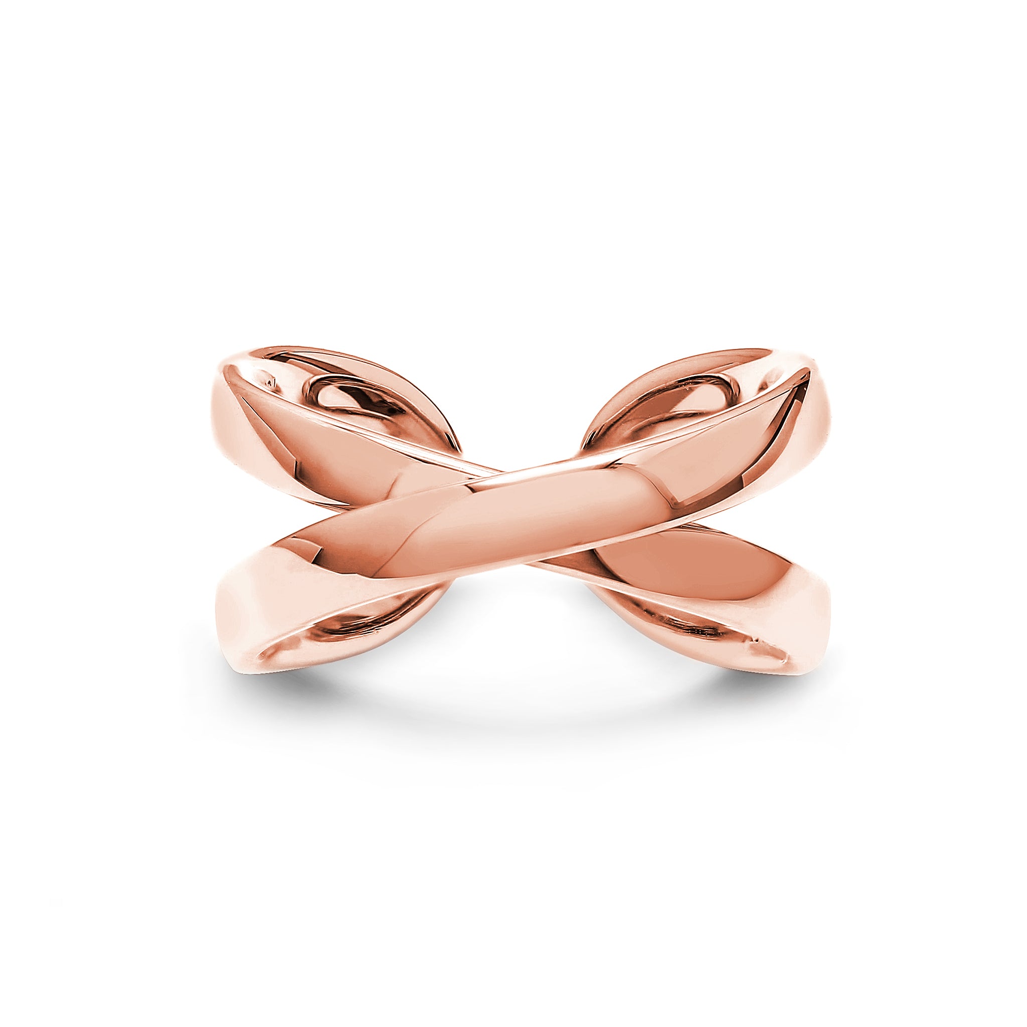 Infinity Classic Ring in 14K Rose Gold Front View