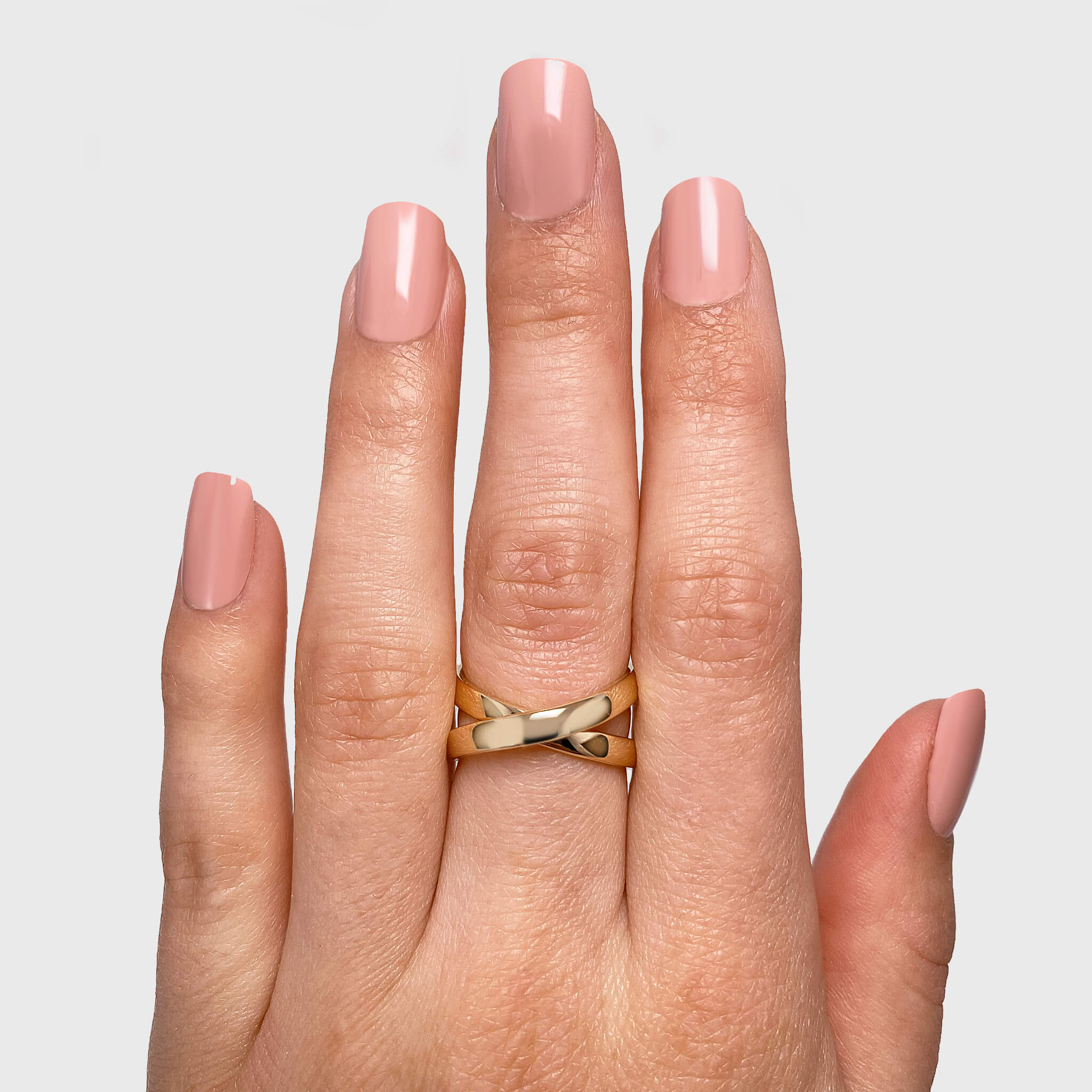 Infinity Classic Ring in 14K Yellow Gold Hand View