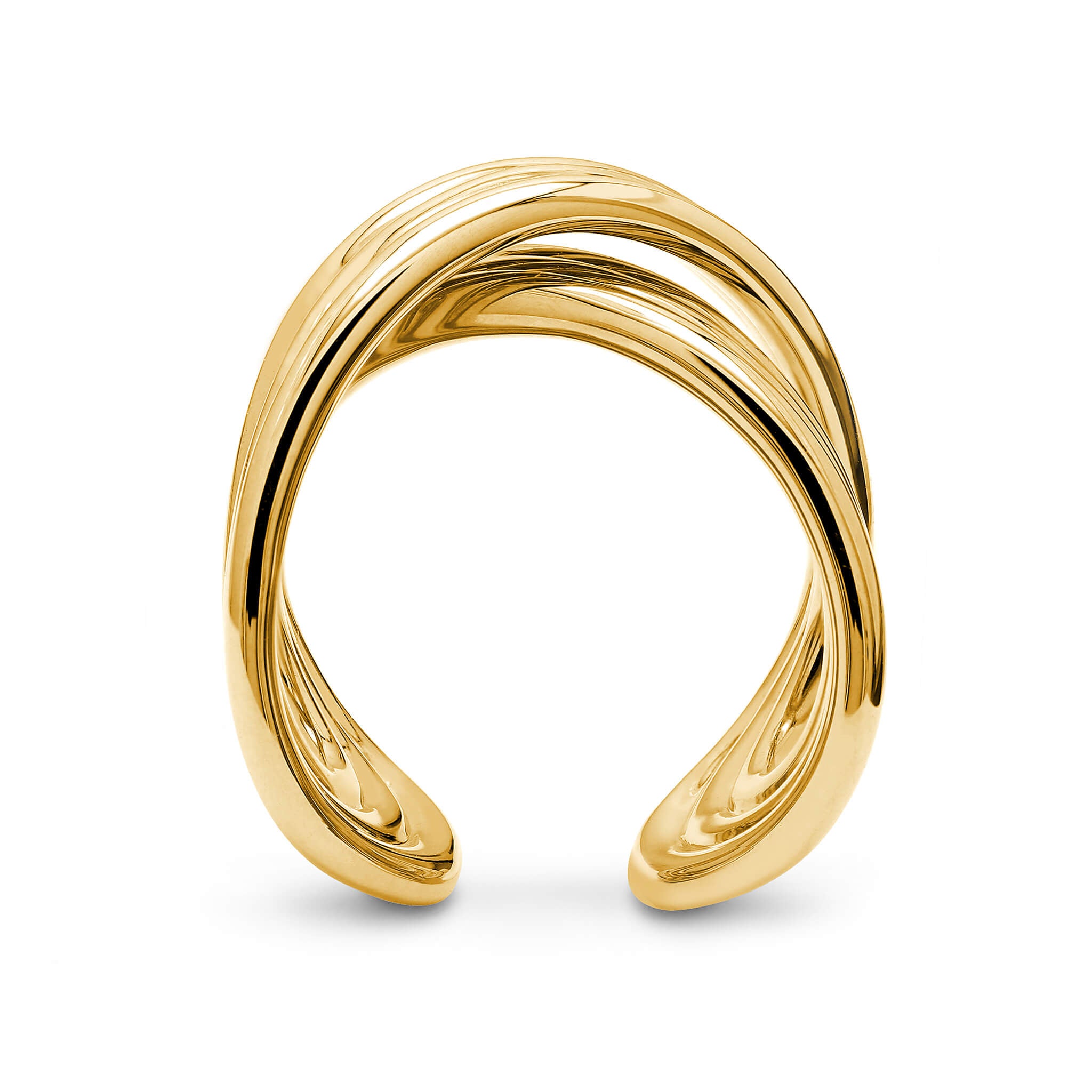 Infinity Fluet Ring in 18K Yellow Gold Side View