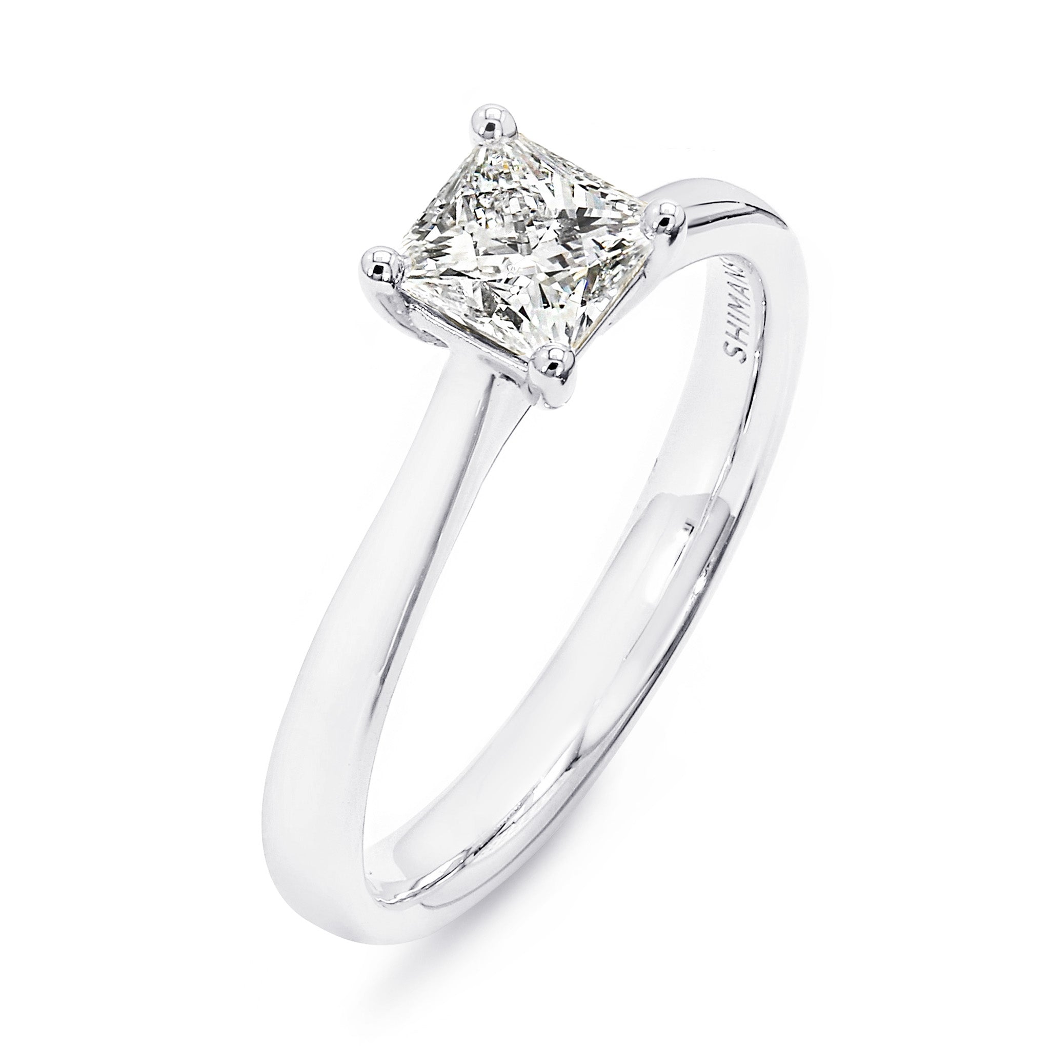 我的女孩單石鑽石訂婚戒指