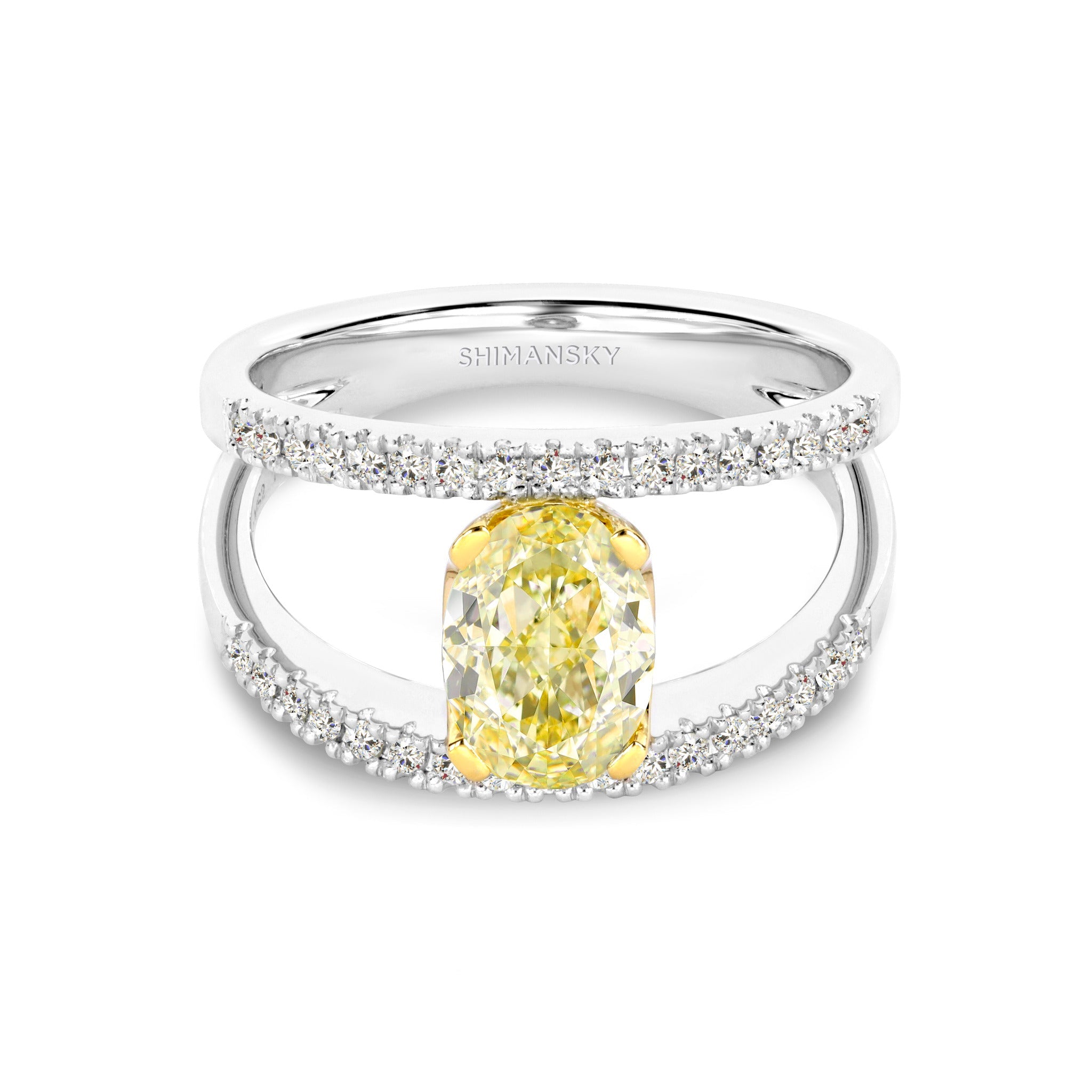 1.6 TCW Millennium Diamond Engagement Ring Front View - Shimansky