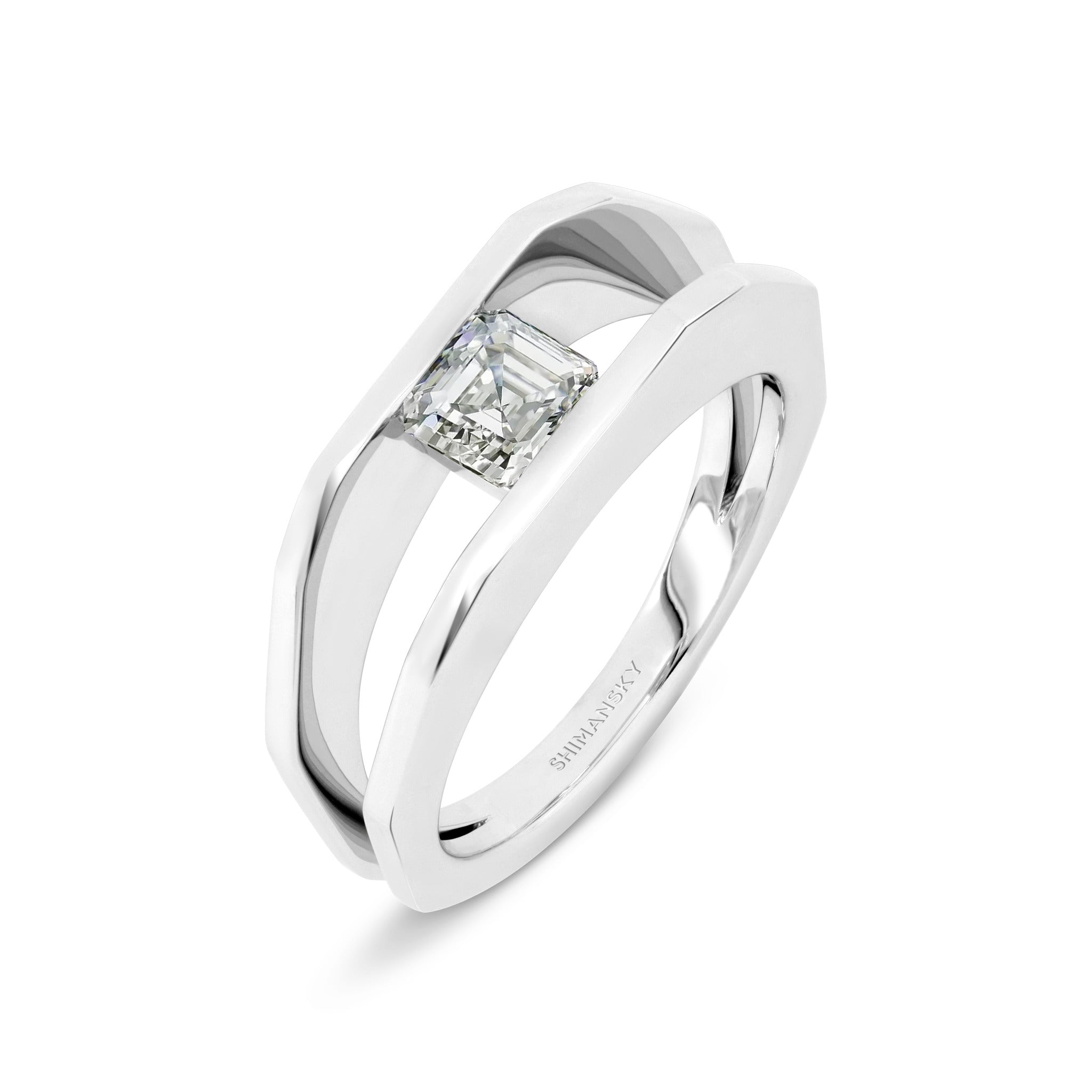 1.00 Carat Millennium Diamond Engagement Ring 3D View - Shimansky