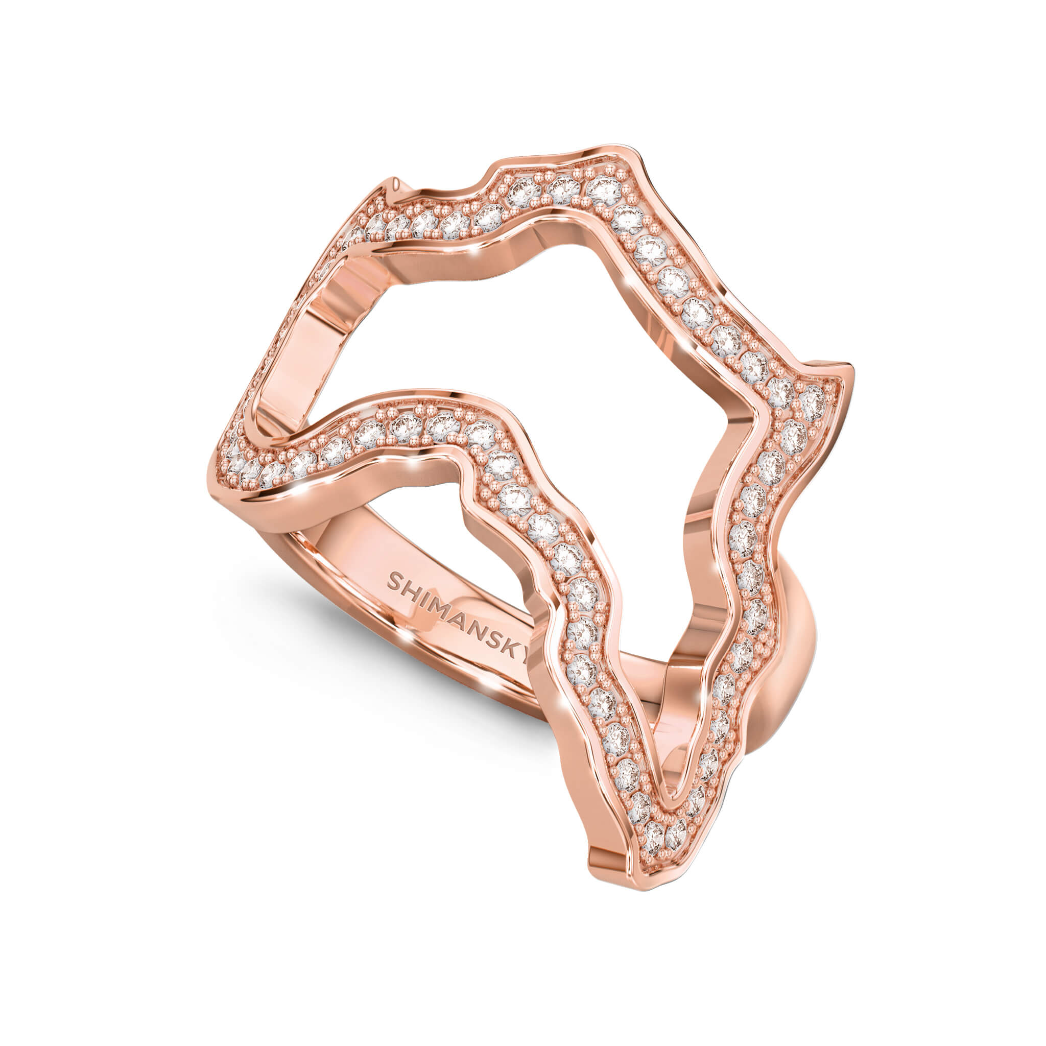 My Africa Classic Diamond Ring In 18K Rose Gold 3D View
