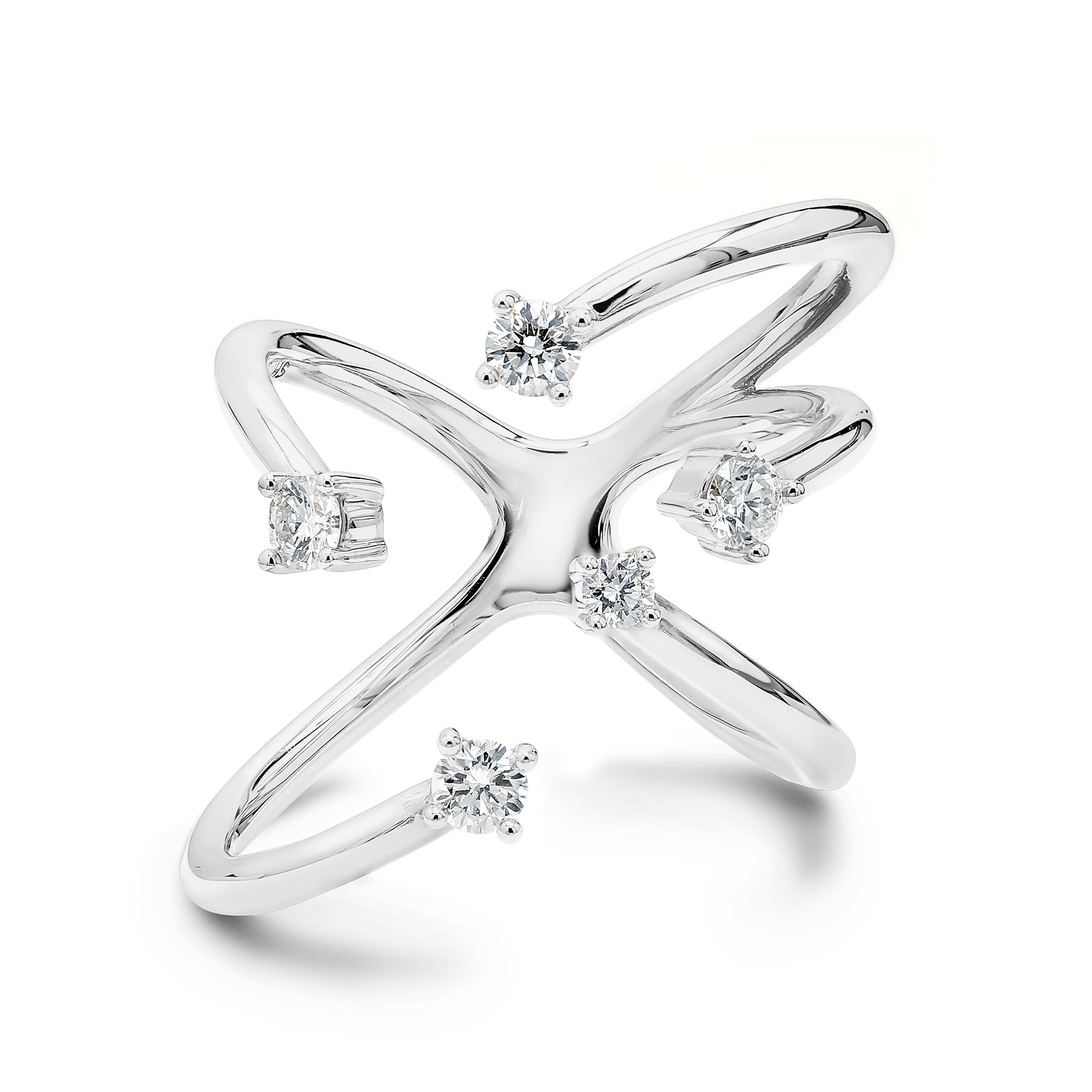 Shimansky - Southern Cross Large Diamond Ring Crafted in 18K White Gold