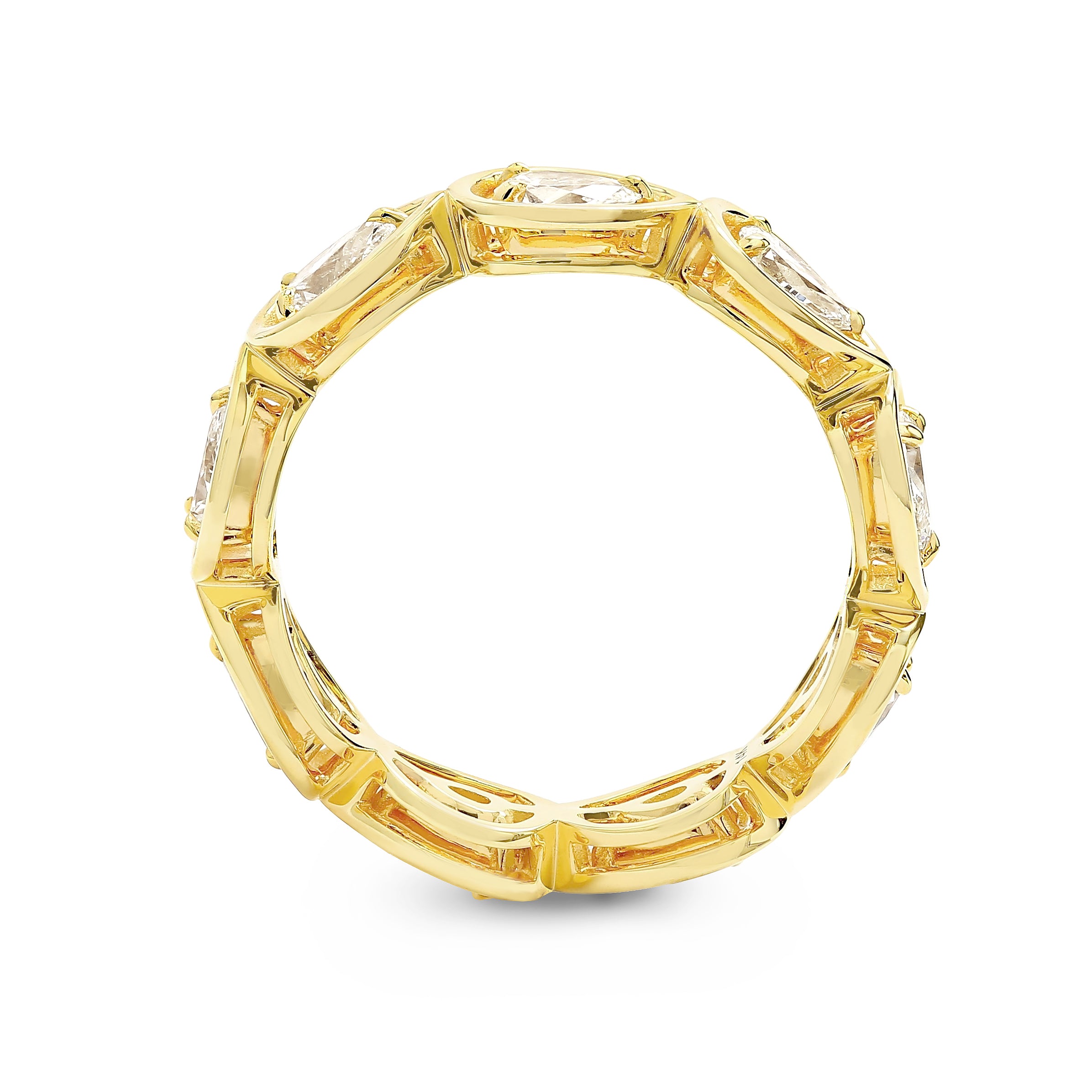 Shimansky - Saturn Pear Diamond Eternity Ring 1.00ct crafted in 14K Yellow Gold