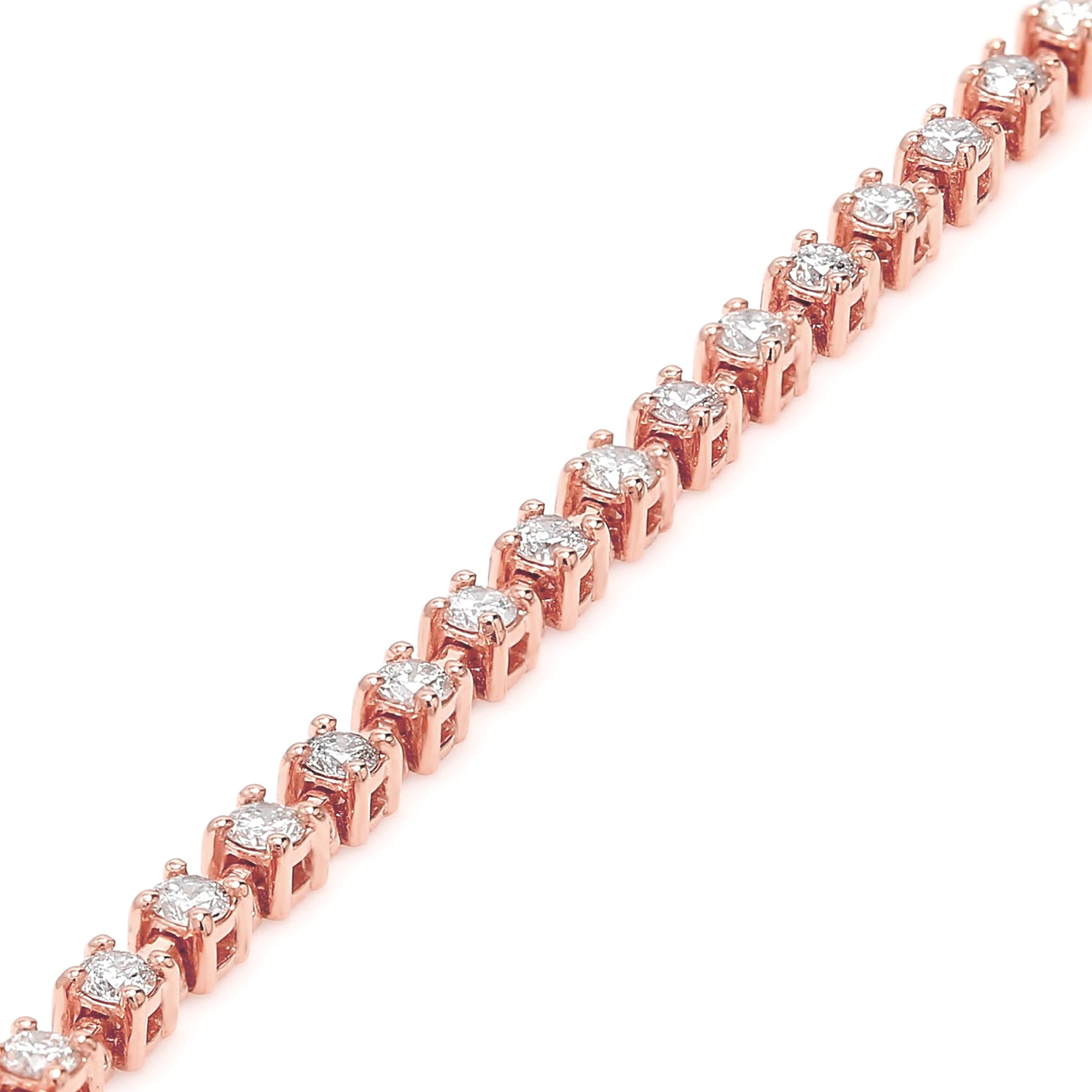 Diamond Station Tennis Bracelet 1.10ct crafted in 14K Rose Gold - SHIMANSKY.CO.ZA