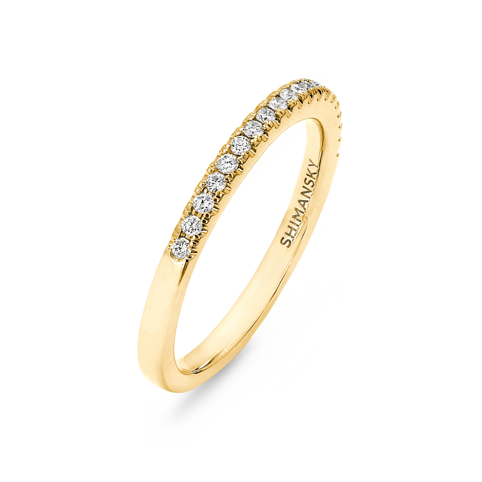 Shimansky - Ladies Diamond Wedding Band Crafted in 18K Yellow Gold