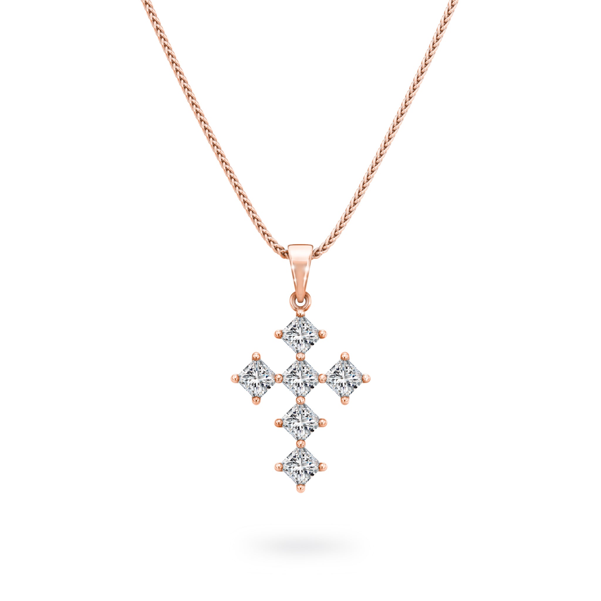 Shimansky - My Girl Diamond Diagonal Cross Pendant 0.50ct Crafted in 18K Rose Gold
