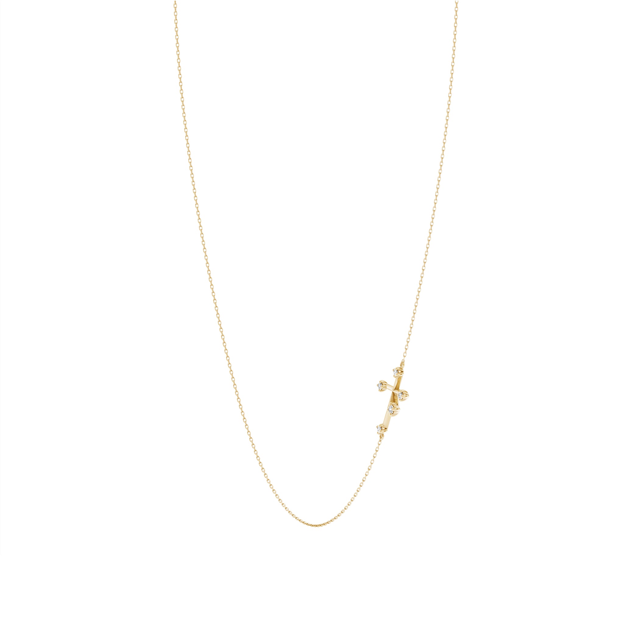 Shimansky - Southern Cross Diamond Necklace Crafted in 14K Yellow Gold