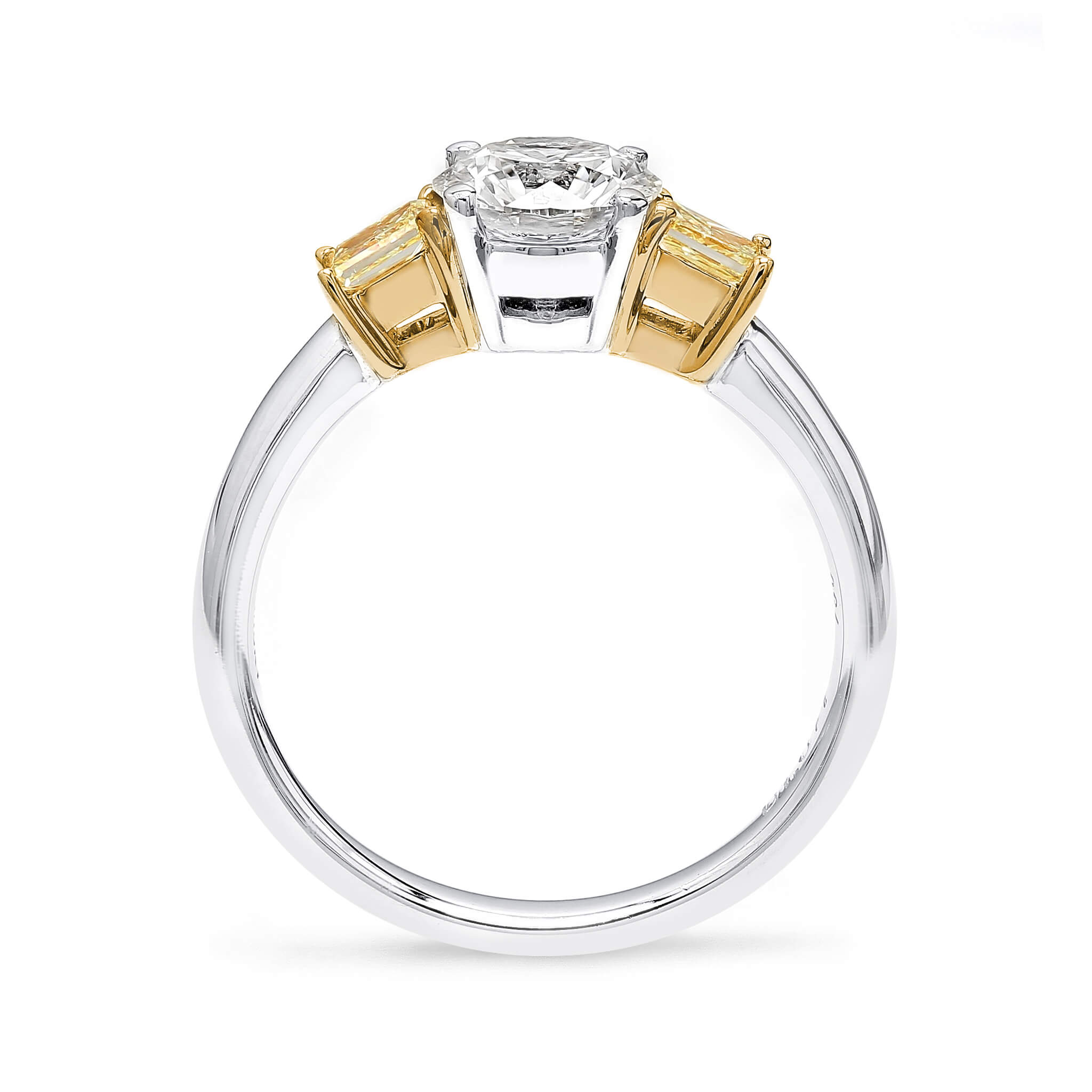 Shimansky - Yellow Diamond Trilogy Ring 1.00ct crafted in 18K White and Yellow Gold