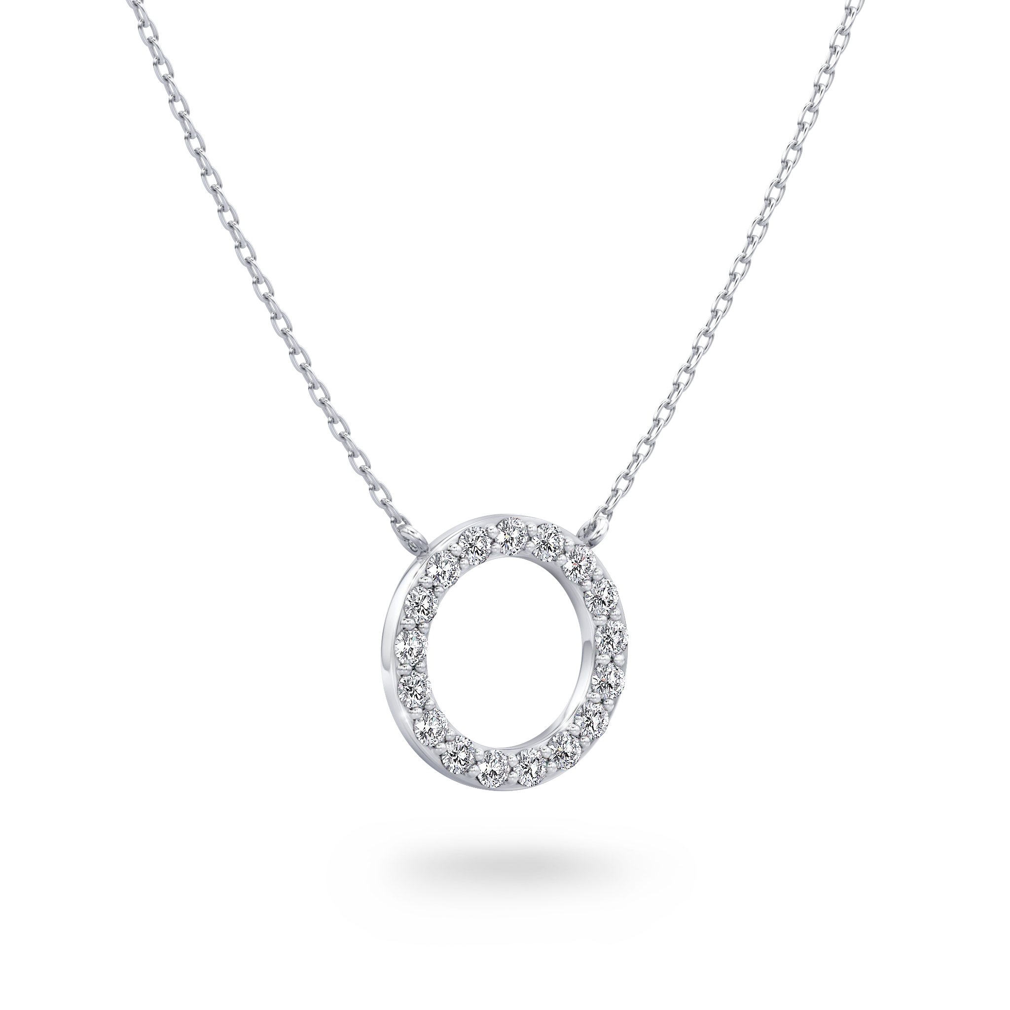 Shimansky - Circle of Life Microset Diamond Necklace crafted in 14K White Gold