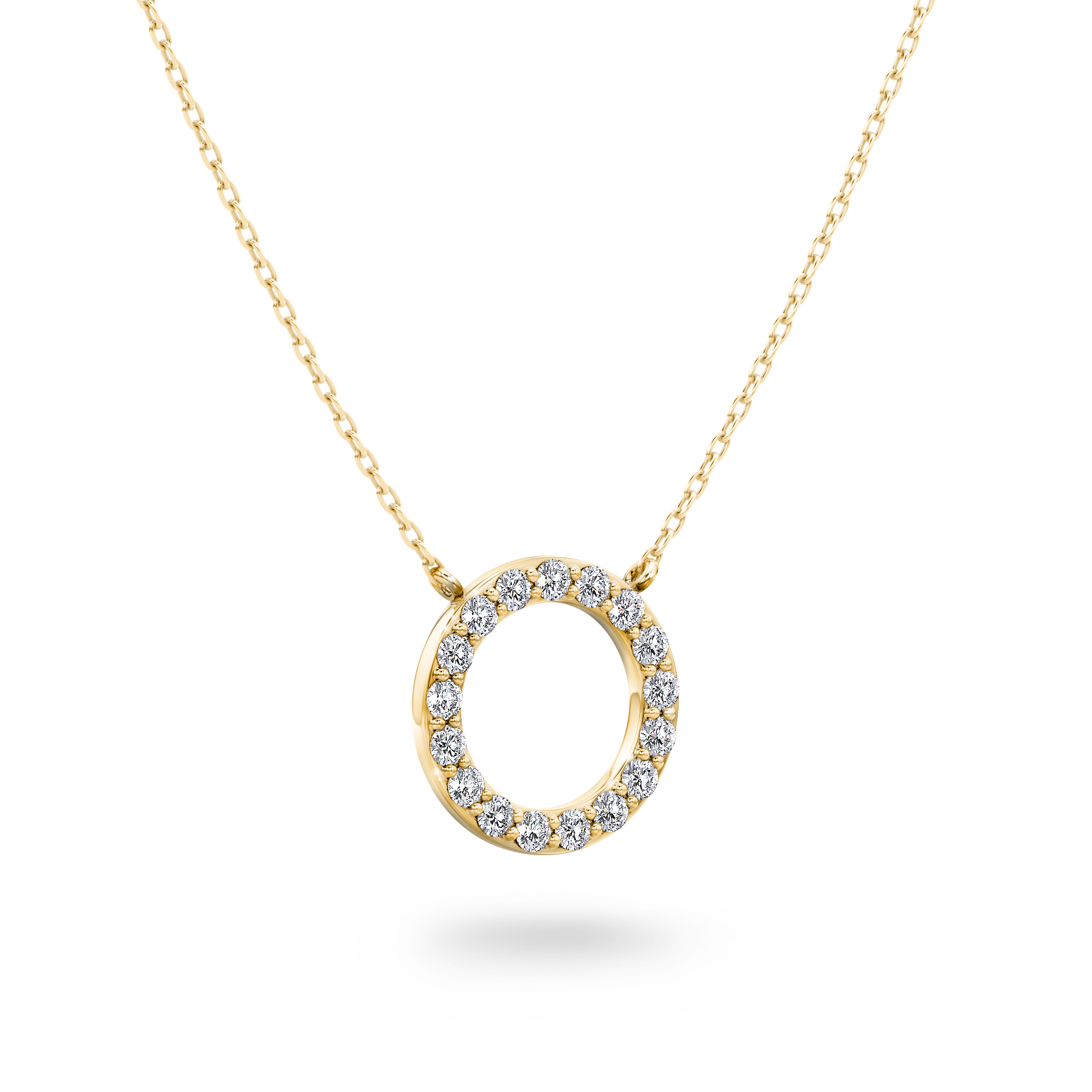 Shimansky - Circle of Life Microset Diamond Necklace crafted in 14K Yellow Gold