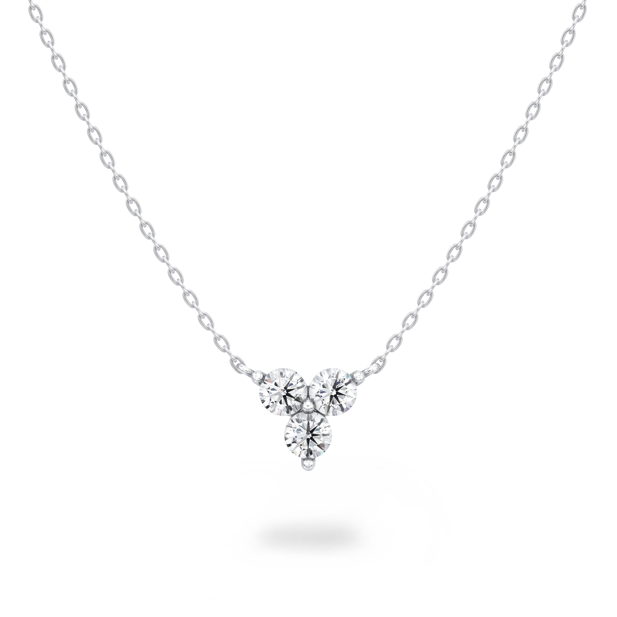 Shimansky - Clover Diamond Necklace crafted in 14K White Gold