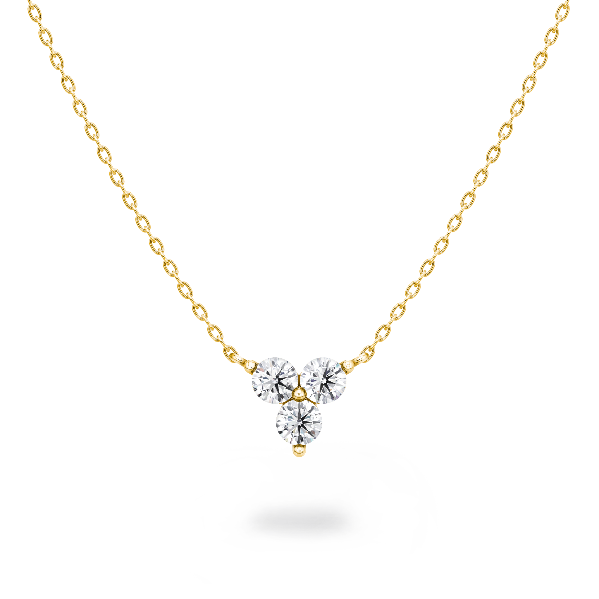 Shimansky - Clover Diamond Necklace crafted in 14K Yellow Gold