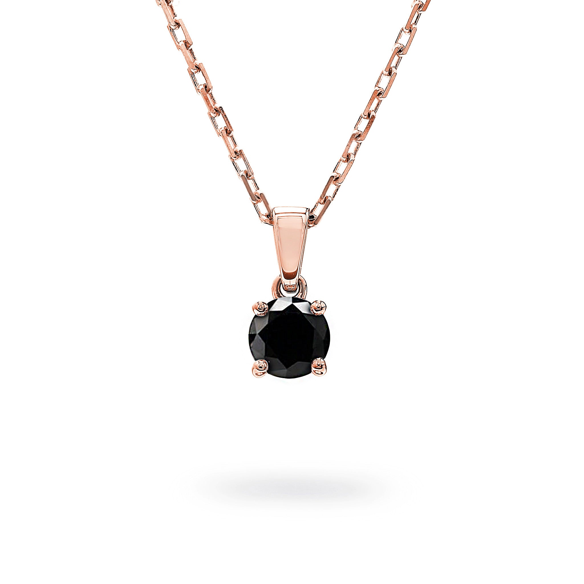 Shimansky - Black Diamond Solitaire Pendant 0.50ct crafted in 18K Rose Gold