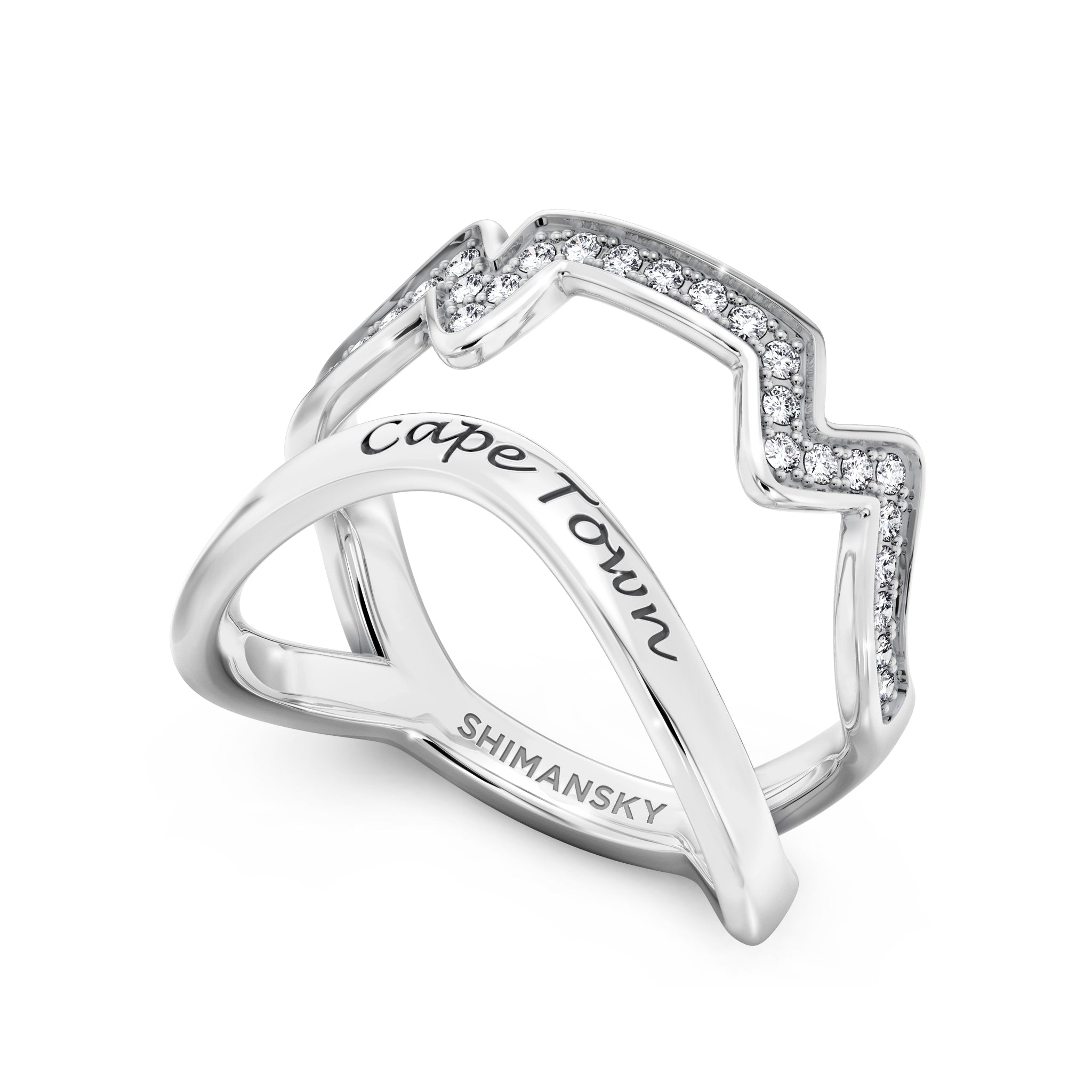 Cape Town Single Row Diamond Ring Shimansky