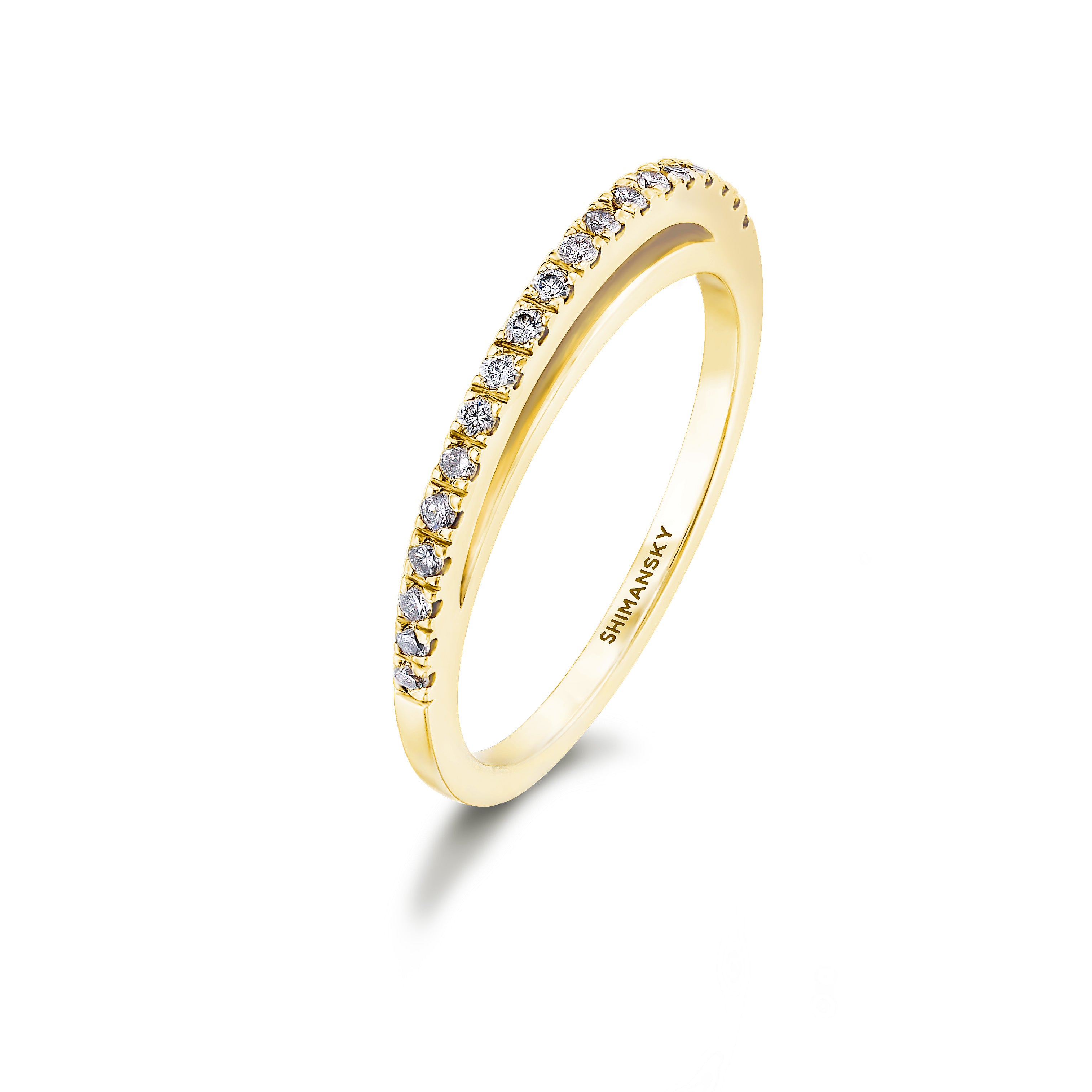 Shimansky - Evolym Microset Diamond Wedding Band 0.13ct crafted in 18K White Gold