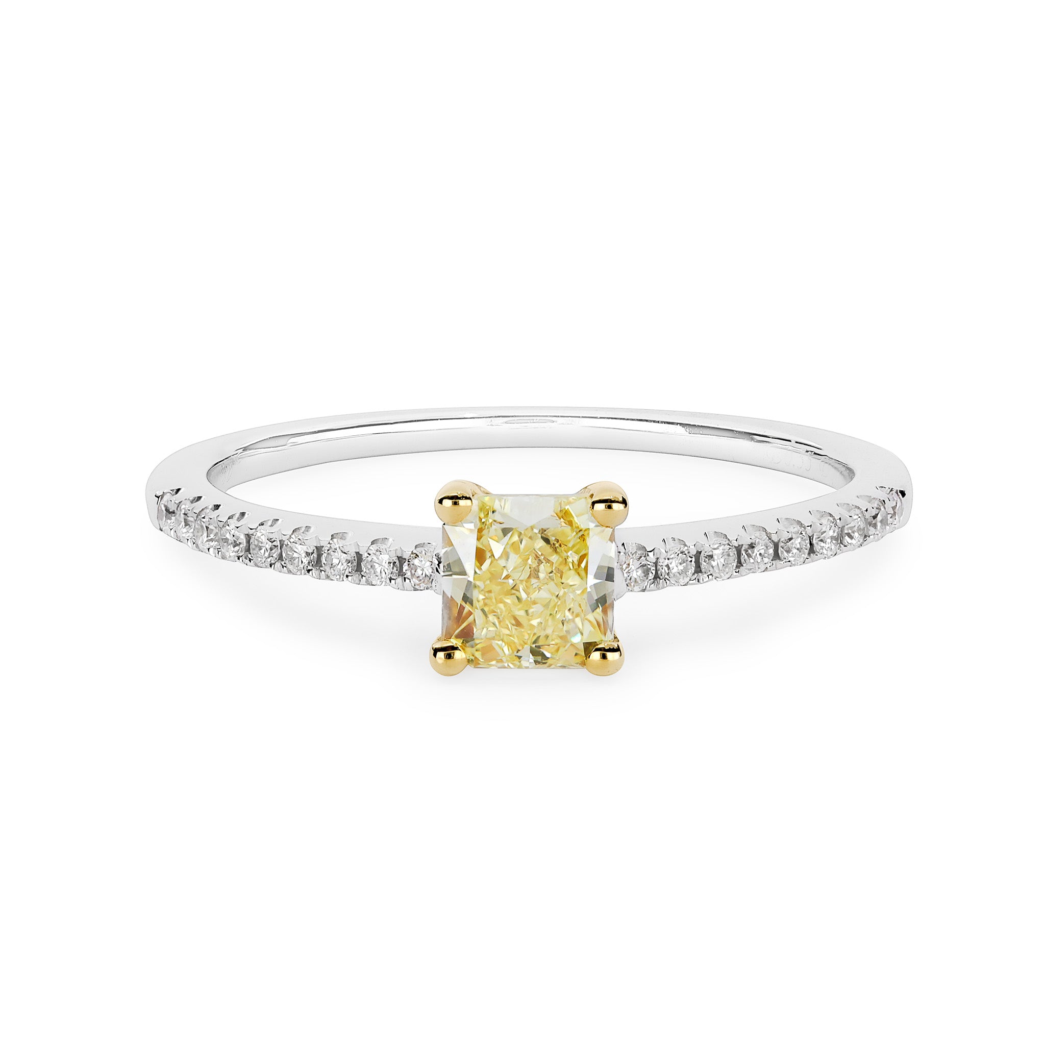Yellow Diamond My Girl Microset Ring 0.50 Carat | 18K White Gold - SHIMANSKY.CO.ZA