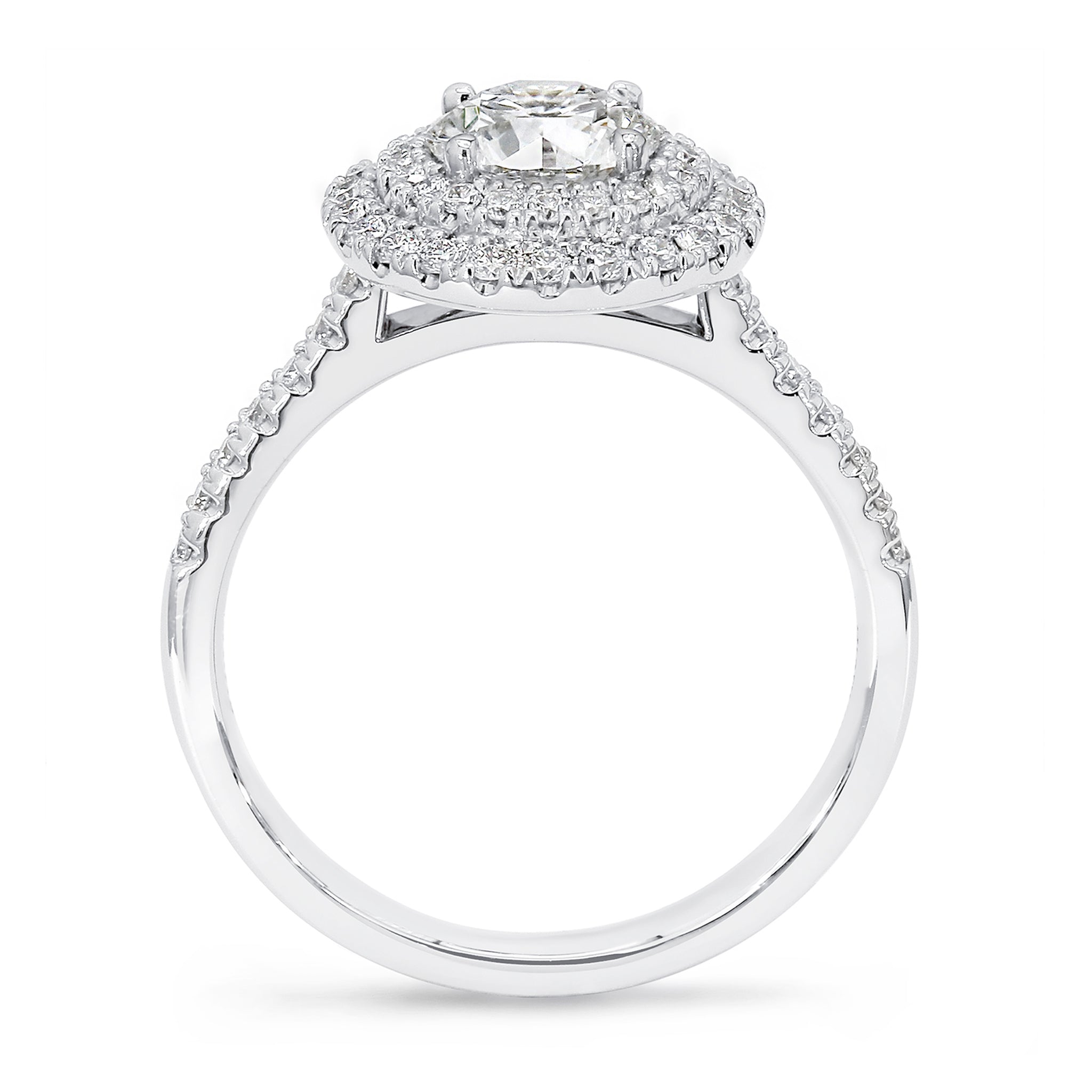 Shimansky - Diamond Double Microset Halo Ring 1.50ct crafted in Platinum