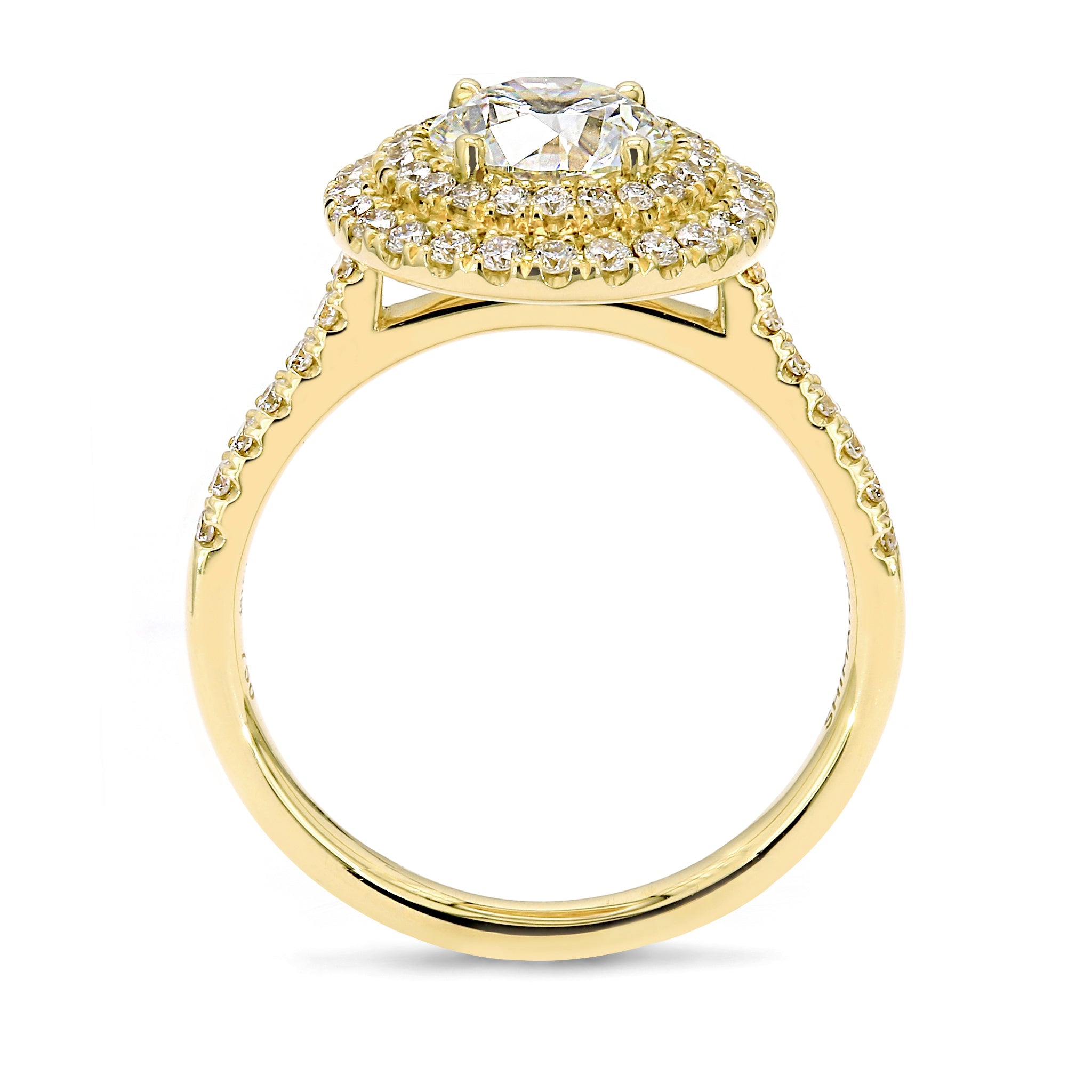 Shimansky - Diamond Double Microset Halo Ring 1.00ct crafted in 18K Yellow Gold