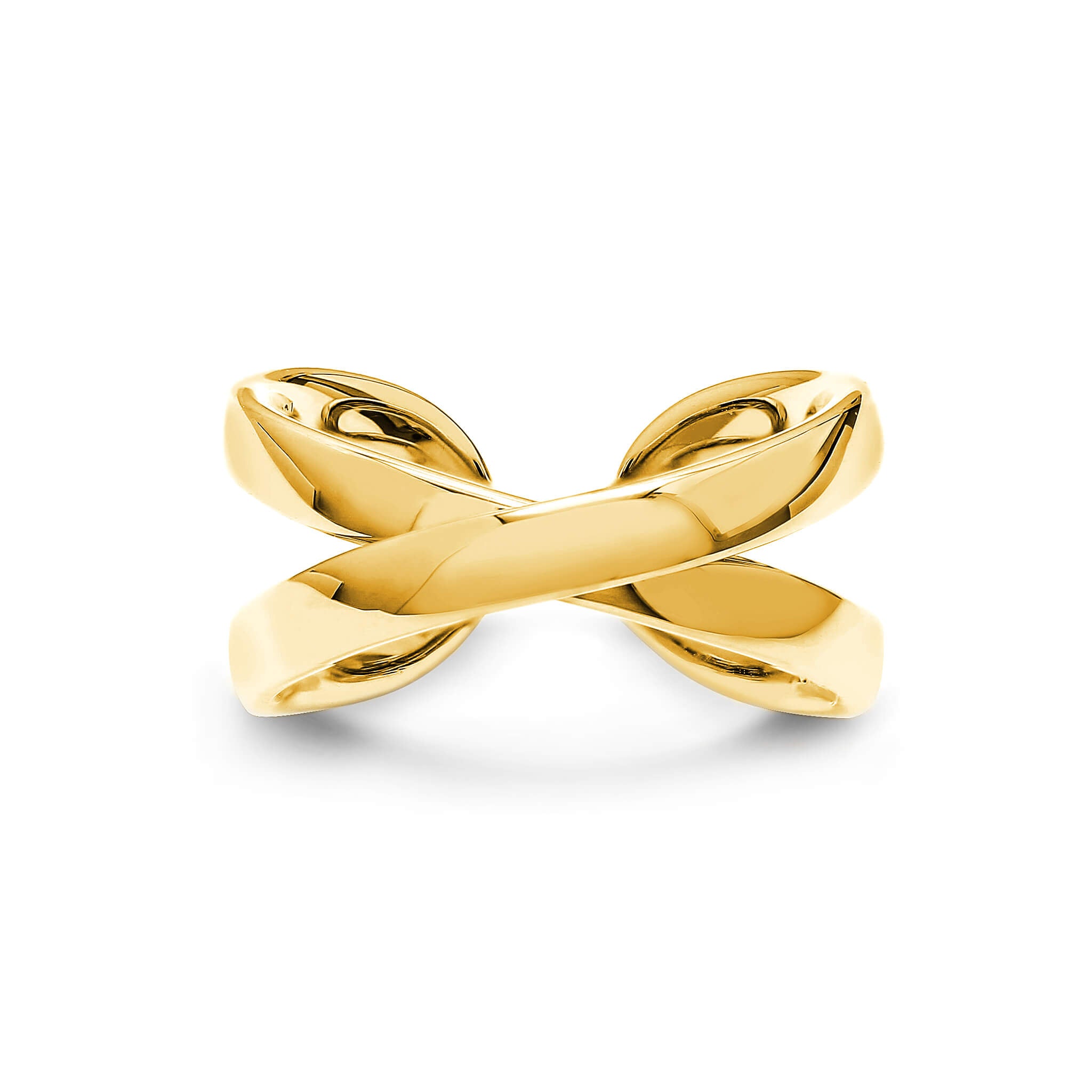 Infinity Classic Ring in 14K Yellow Gold Front View