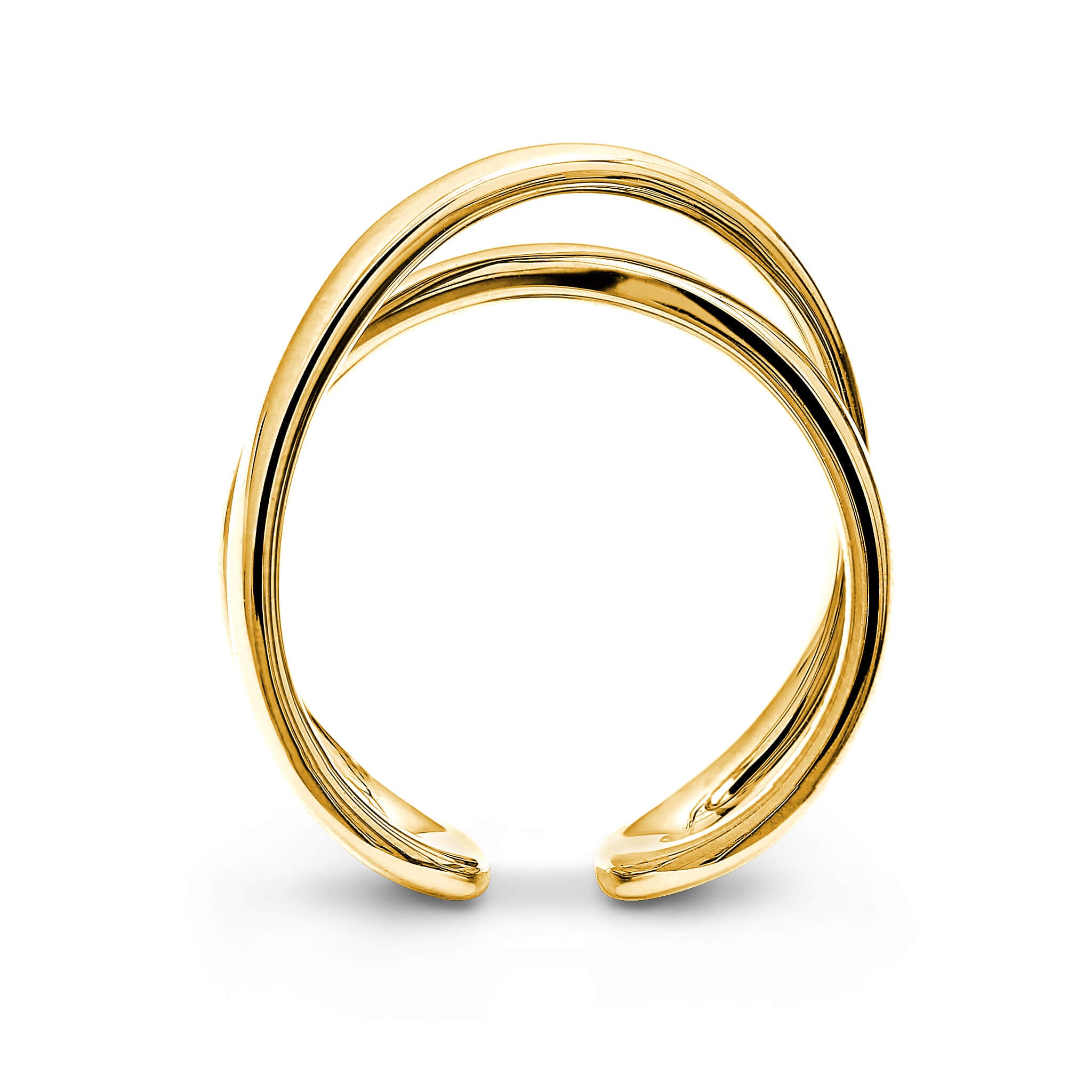 Infinity Classic Ring in 14K Yellow Gold Side View