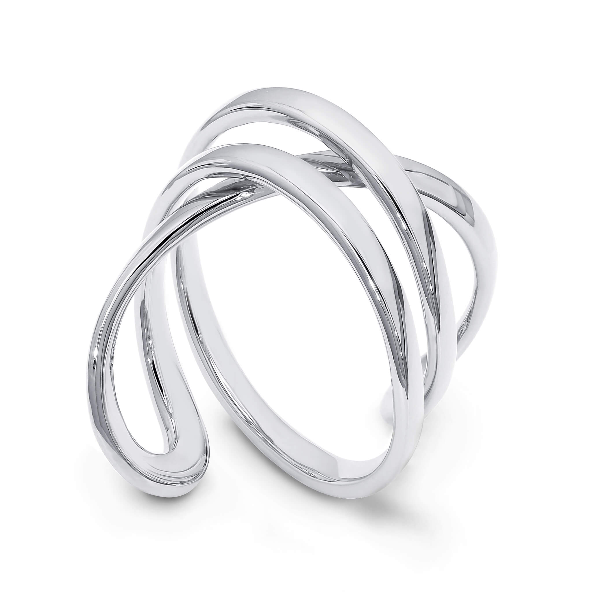 Infinity Double Ring | 18K White Gold Shimansky