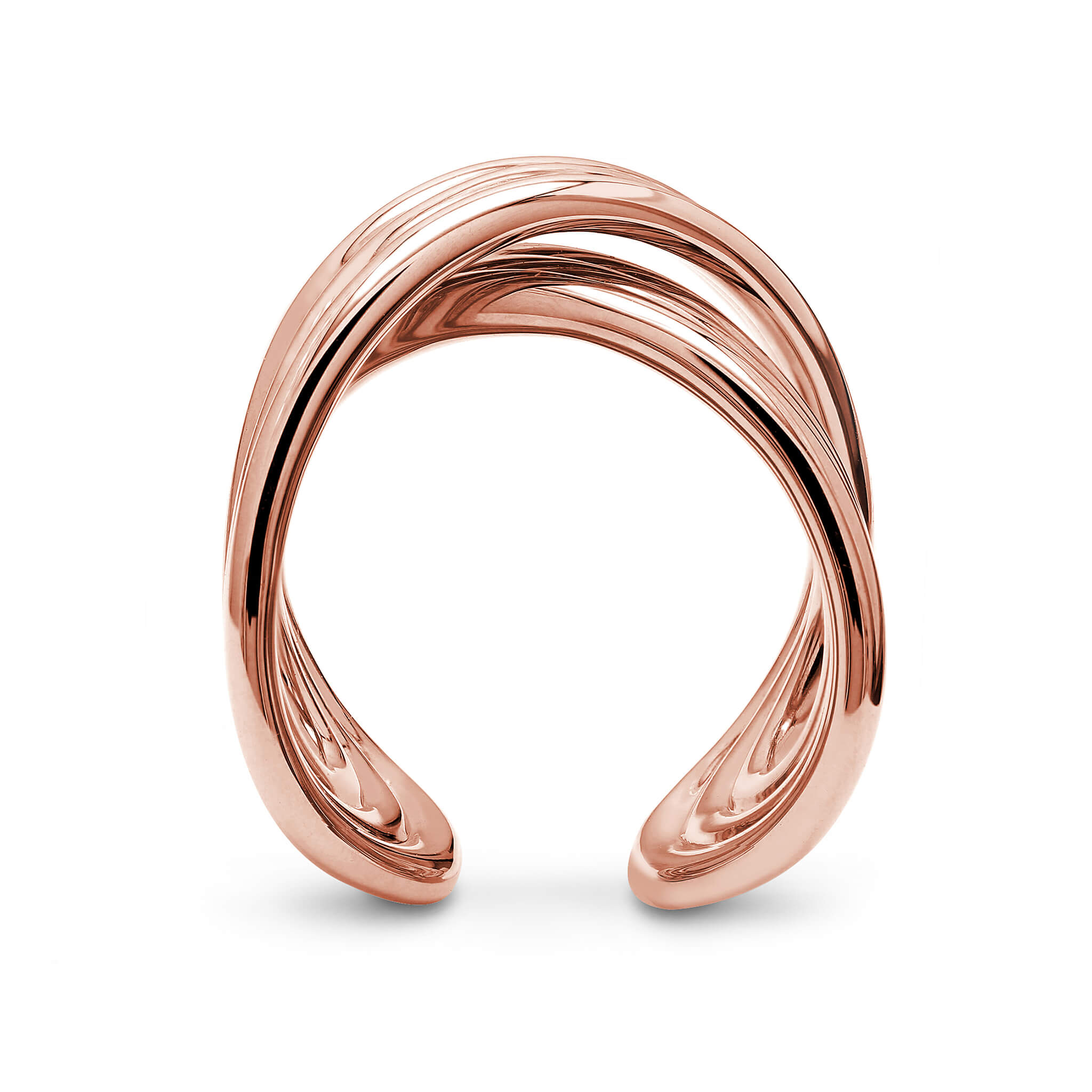 Infinity Fluet Ring in 14K Rose Gold Side View