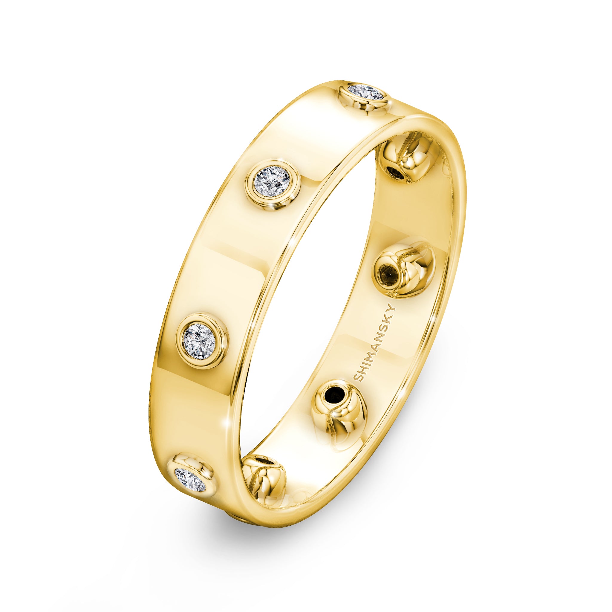 Shimansky - Caesar Classic Diamond Ring 0.10ct crafted in 18K Yellow Gold