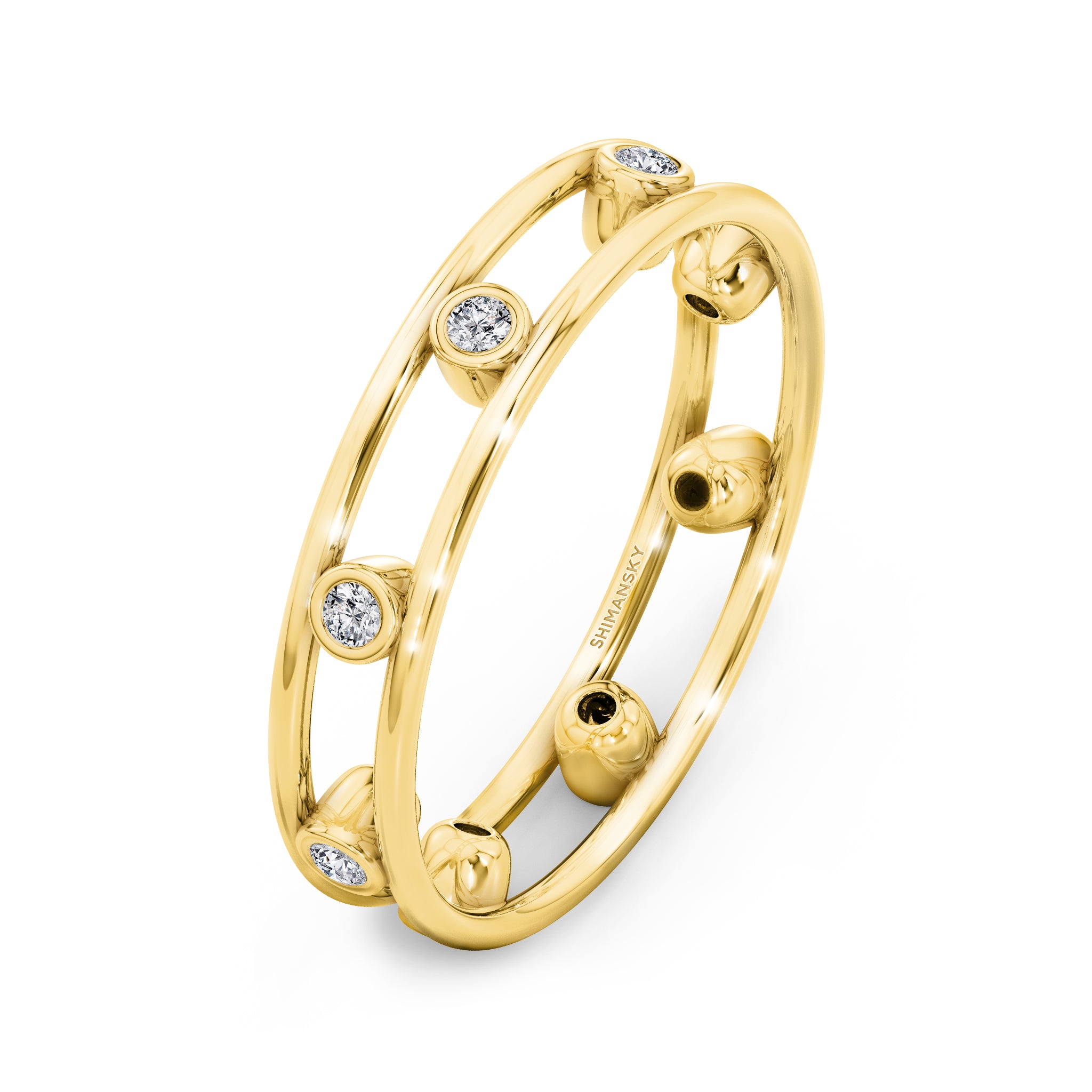 Caesar Light Diamond Ring 0.10ct crafted in 18K Yellow Gold - SHIMANSKY.CO.ZA