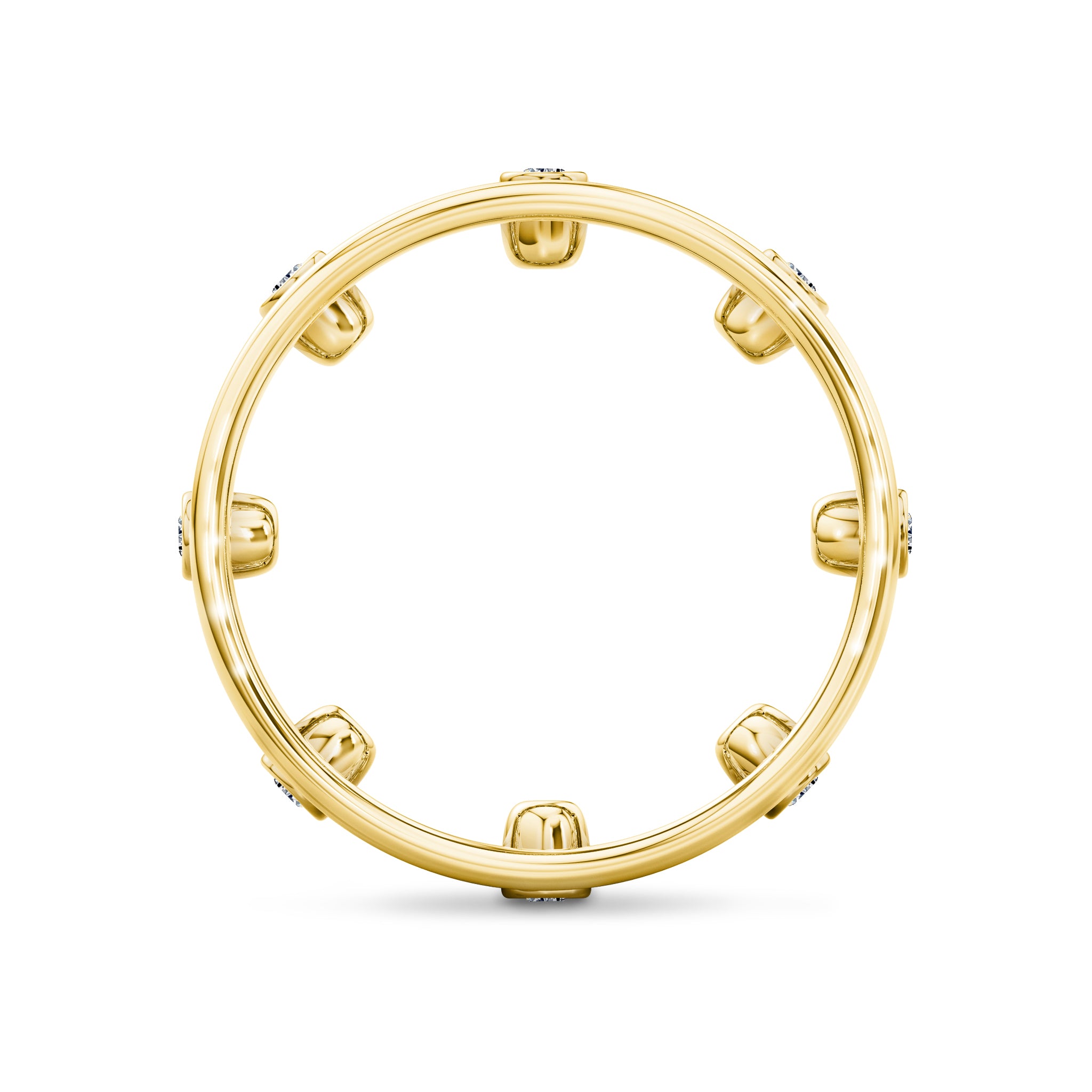 Shimansky - Caesar Classic Raised Diamond Ring 0.20ct crafted in 18K Yellow Gold