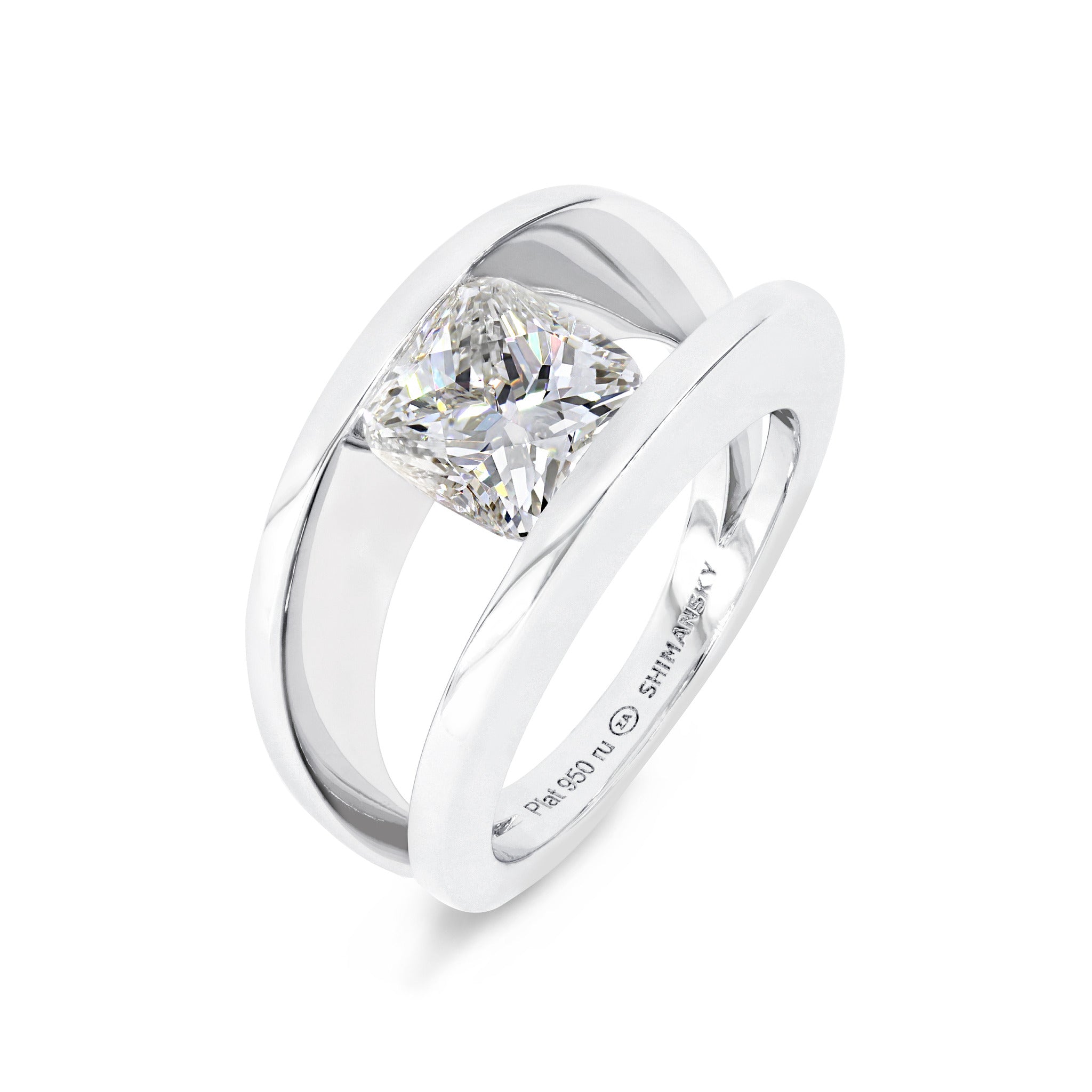 2.20 Carat Millennium Diamond Engagement Ring 3D View - Shimansky