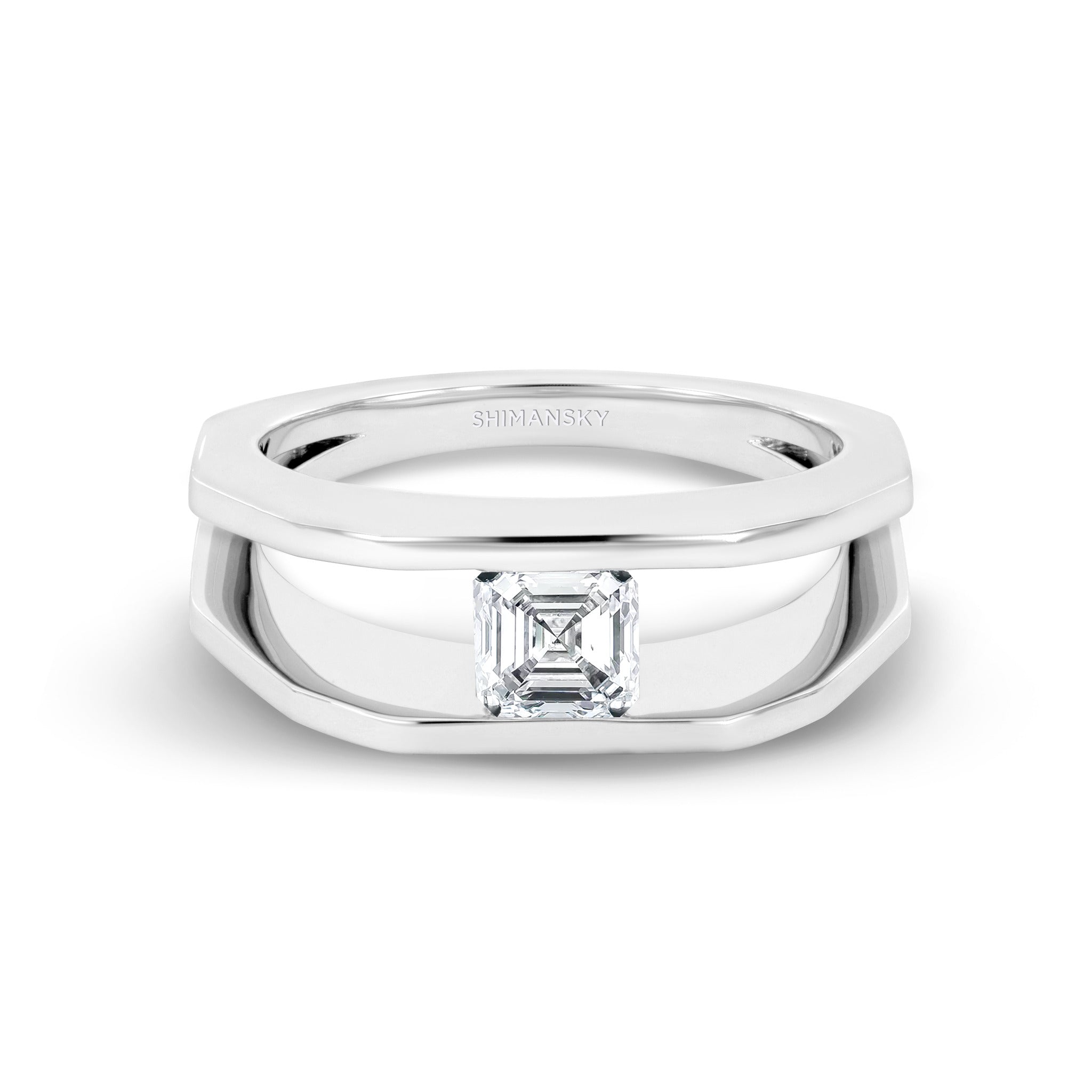 1.00 Carat Millennium Diamond Engagement Ring Front View - Shimansky