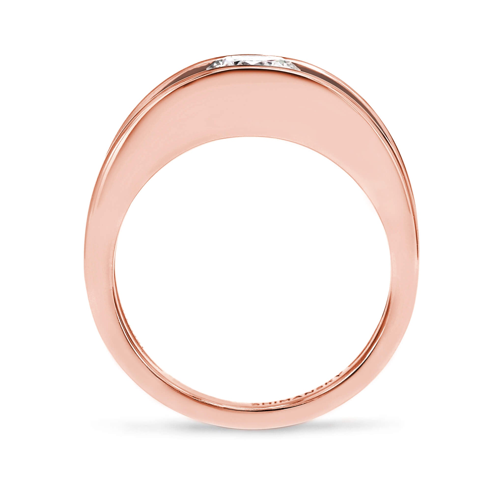Millennium Classic Diamond Ring 0.70ct in 18K Rose Gold Side View