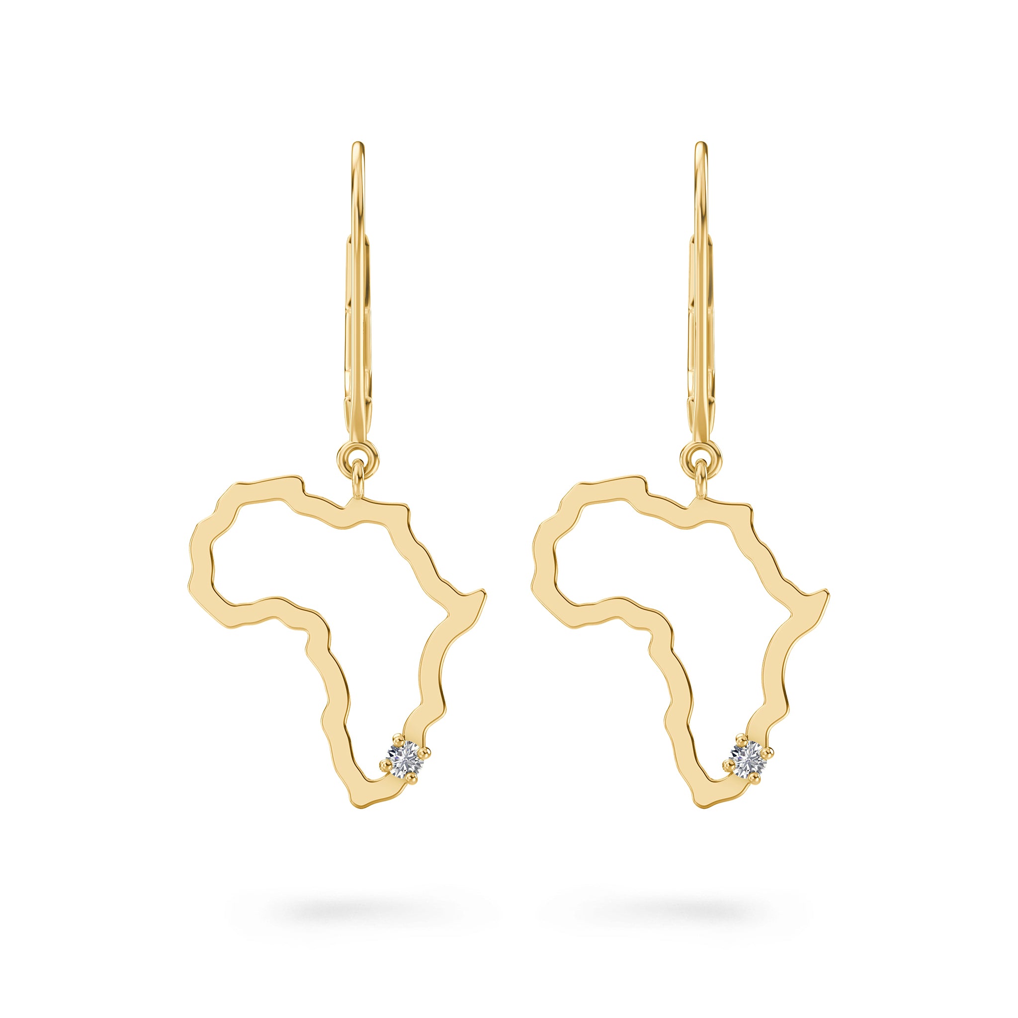 My Africa Diamond Drop Earrings | 14K Yellow Gold Shimansky