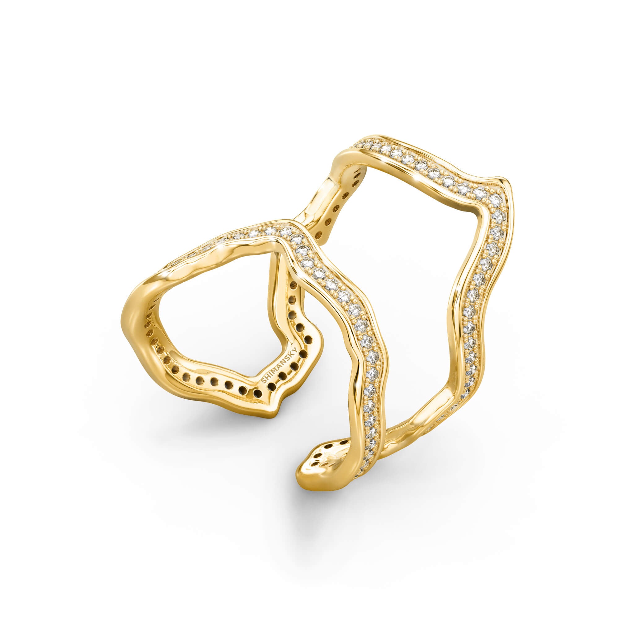 My Africa Diamond Wrap Ring In 18K Yellow Gold 3D View