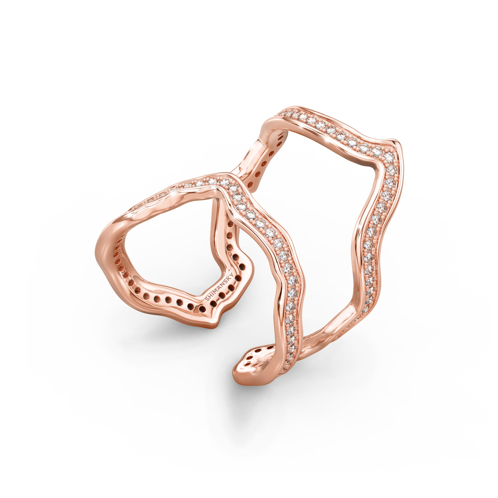 My Africa Diamond Pave Wrap Ring | 14K Rose Gold Shimansky