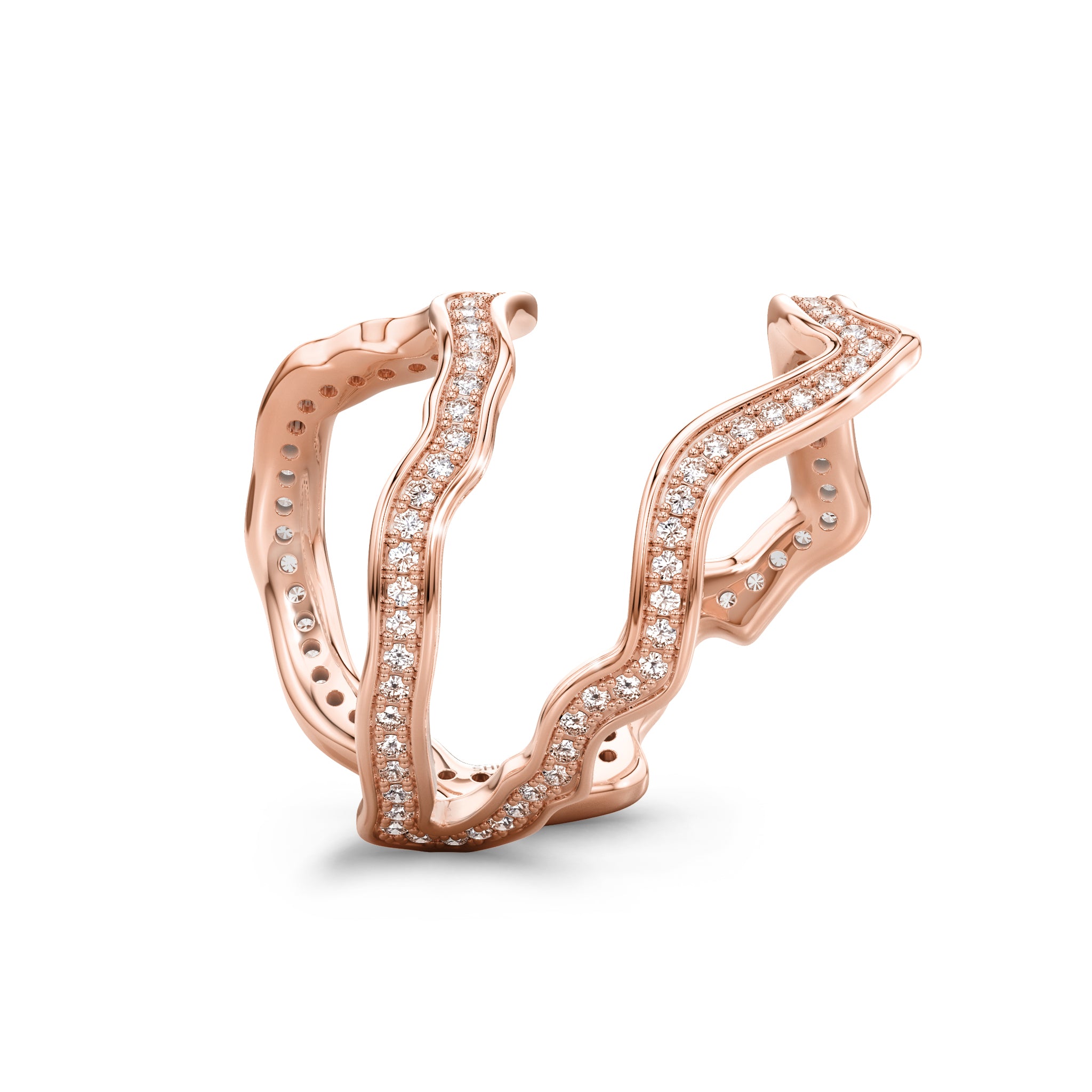 My Africa Diamond Pave Wrap Ring | 14K Rose Gold Shimansky