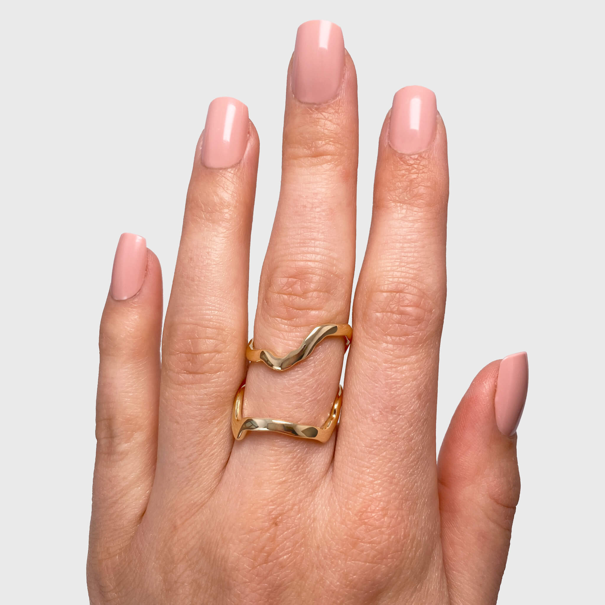 My Africa Wrap Ring in 14K Yellow Gold Hand View