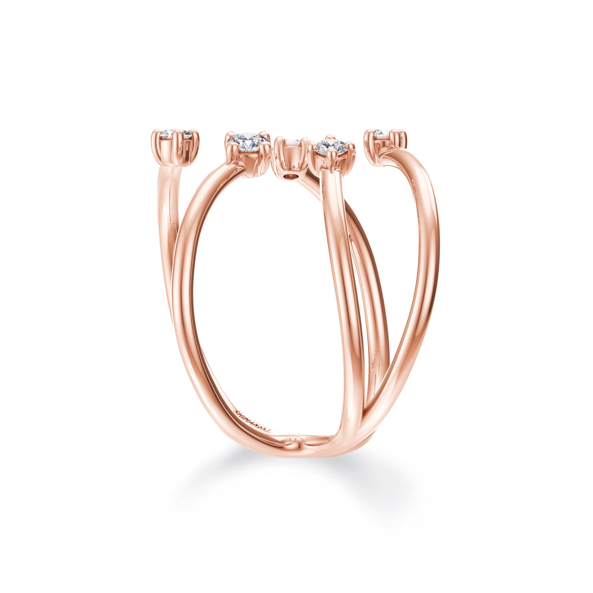 Shimansky - Southern Cross Large Diamond Ring Crafted in 14K Rose Gold