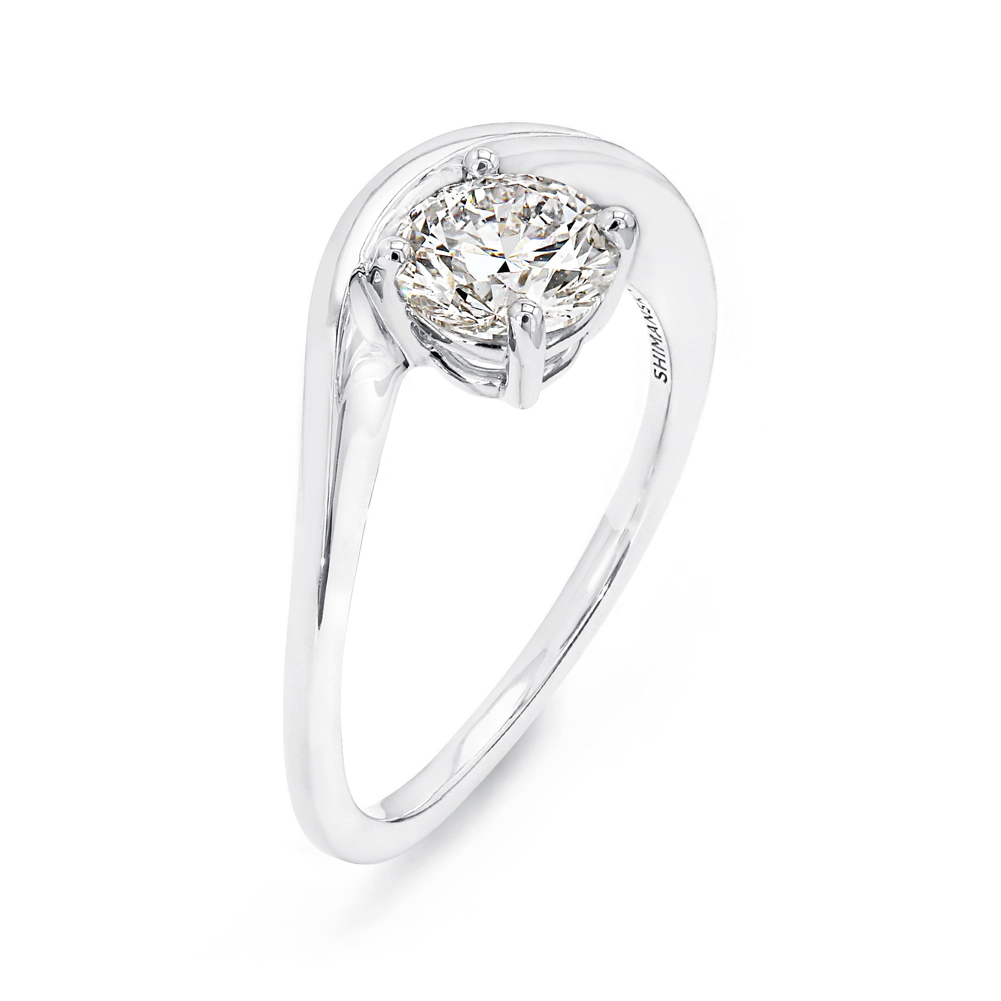 Shimansky - Silhouette Diamond Engagement Ring 1.00ct Crafted in 18K White Gold