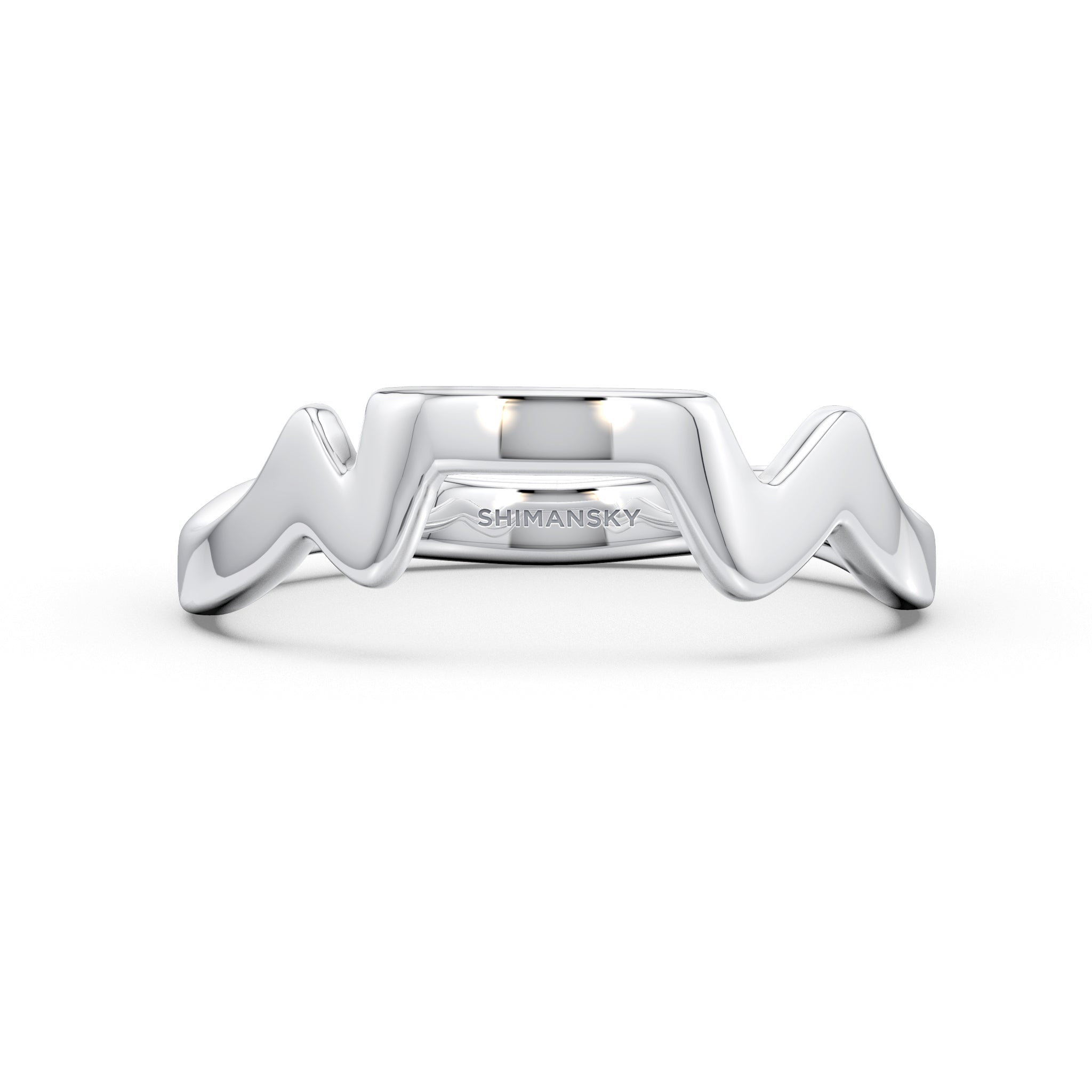 Shimansky - Table Mountain Ring Crafted in 14K White Gold
