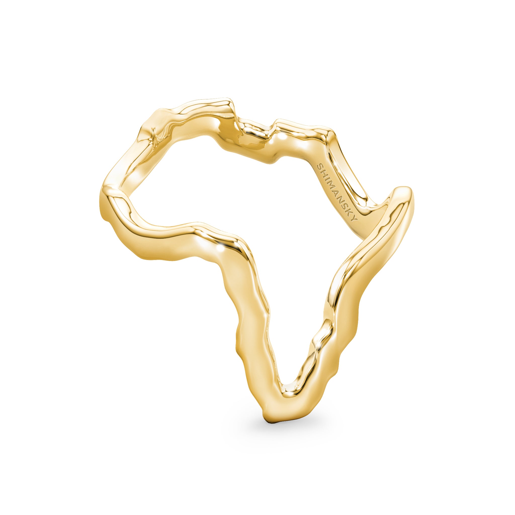 Tip of Africa Ring in 18K Yellow Gold Front View