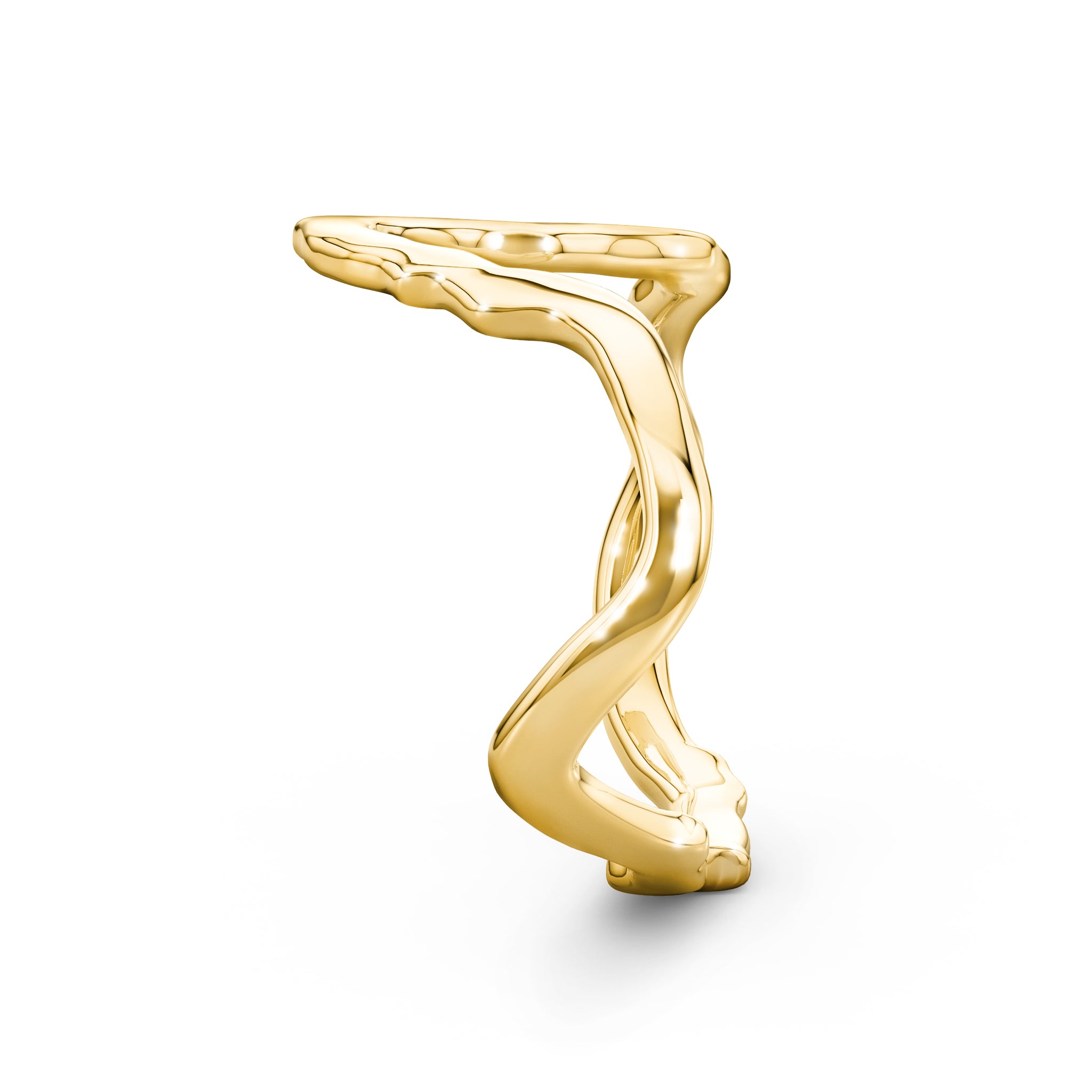 Tip of Africa Ring in 18K Yellow Gold Side View