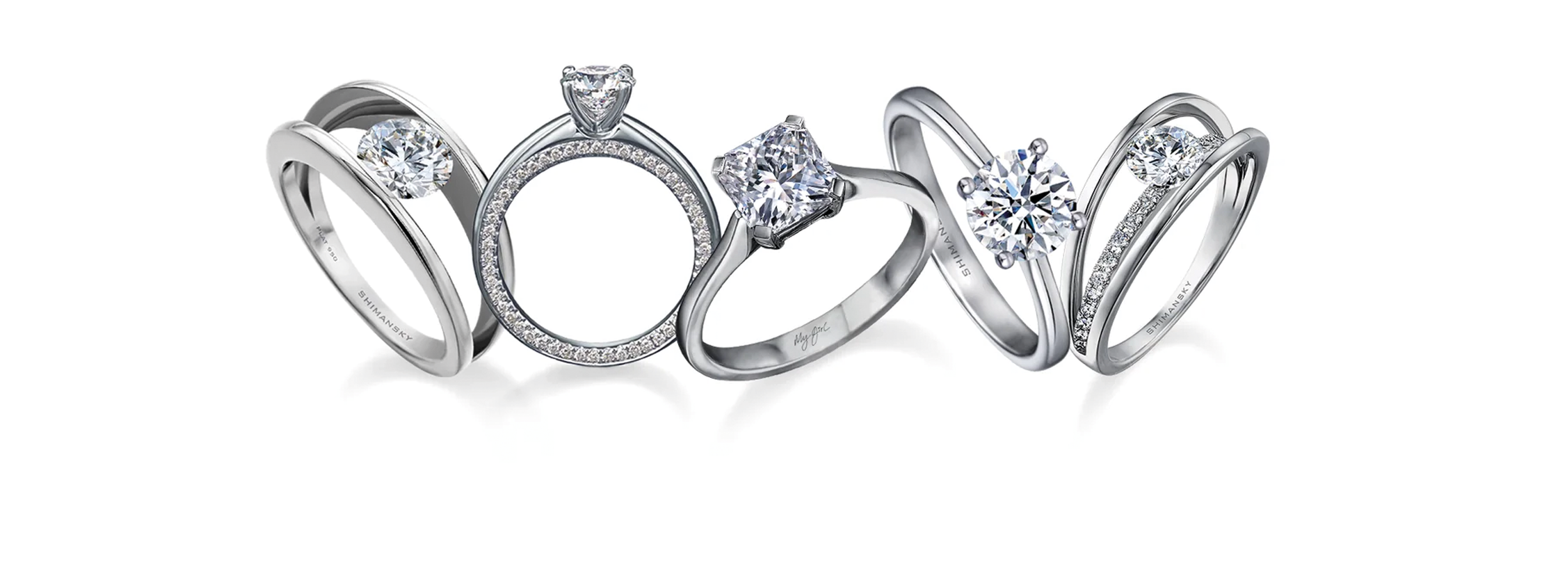 Assortment of Shimansky Diamond Engagement Rings