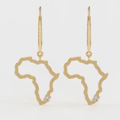 My Africa Diamond Drop Earrings in 14K Yellow Gold Video