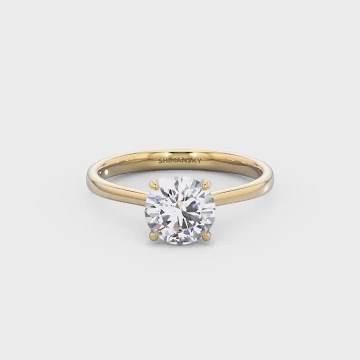 Victoria Diamond Engagement Ring 0.70 Carat in 18K Yellow Gold Video